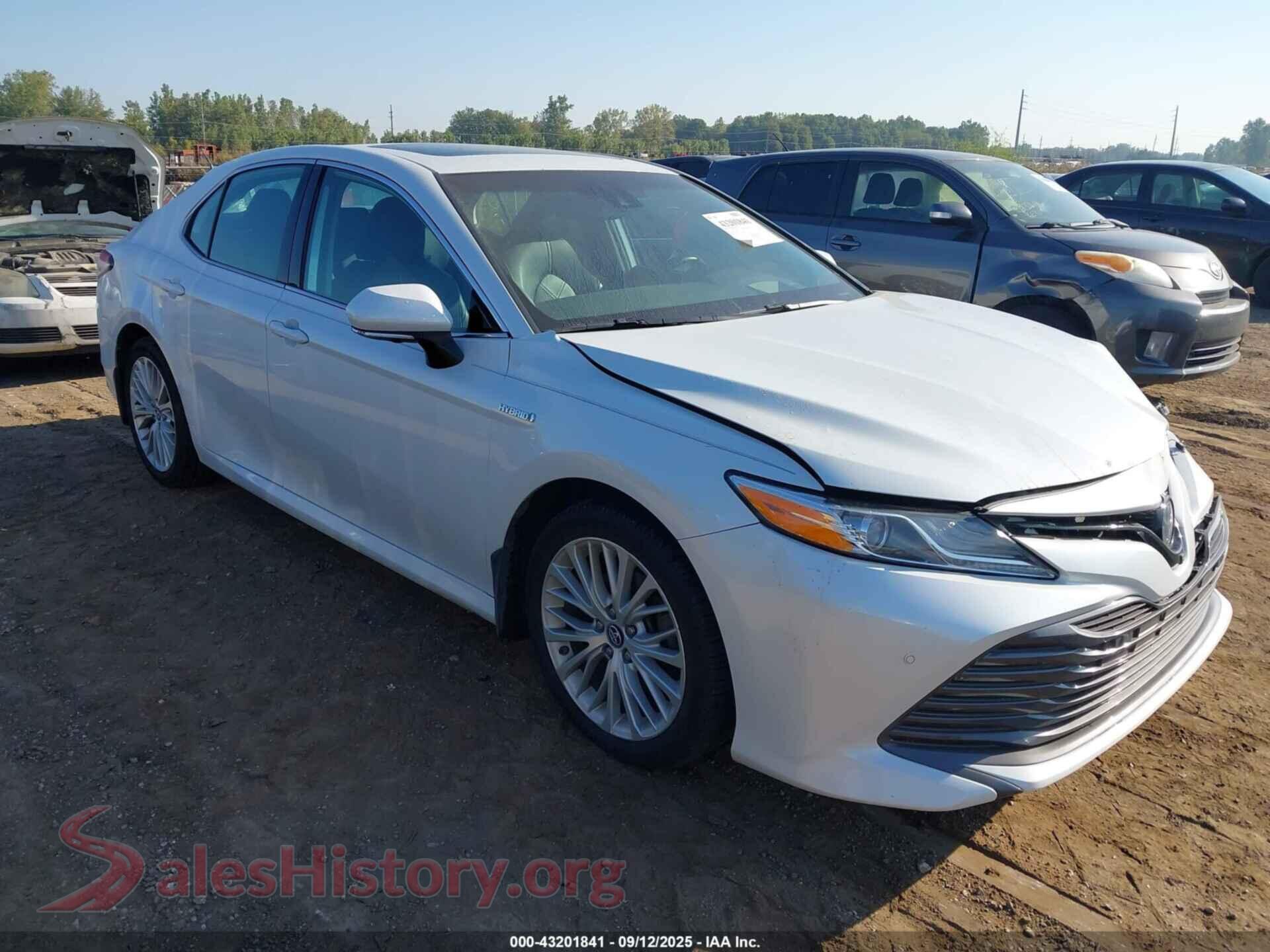 2019 TOYOTA CAMRY HYBRID — VIN 4T1B21HK6KU520595