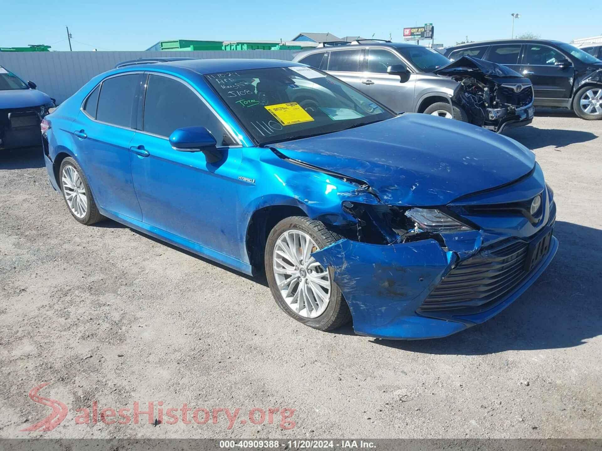 2019 TOYOTA CAMRY HYBRID — VIN 4T1B21HK8KU011110
