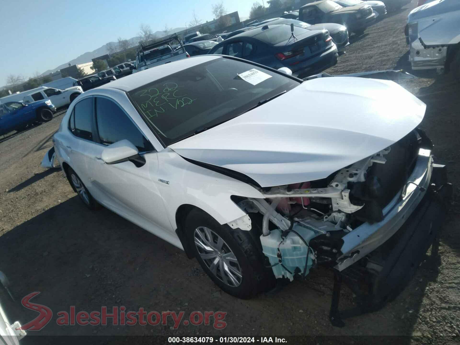 2019 TOYOTA CAMRY HYBRID — VIN 4T1B31HK4KU006340