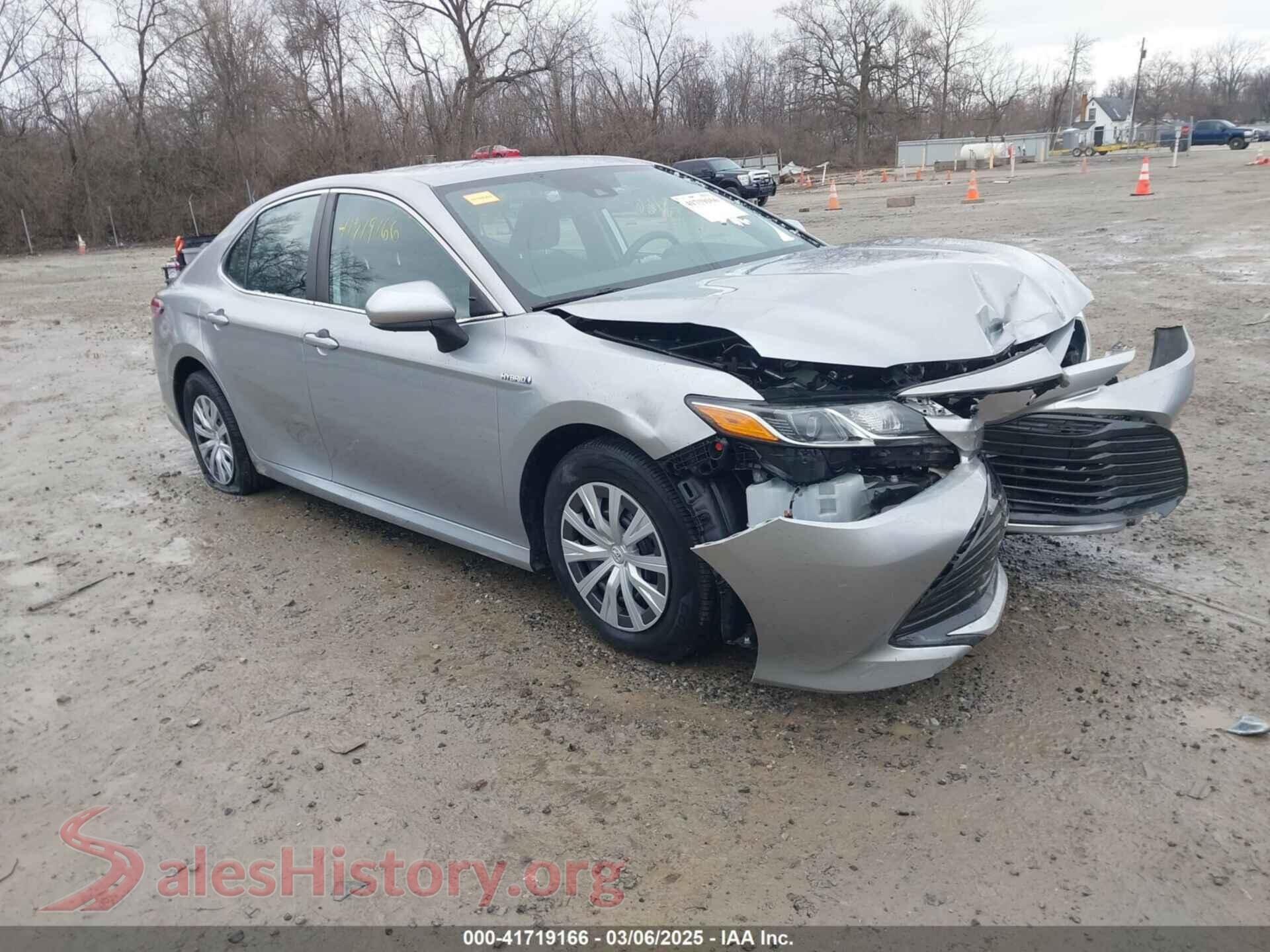 2019 TOYOTA CAMRY HYBRID — VIN 4T1B31HK7KU515306