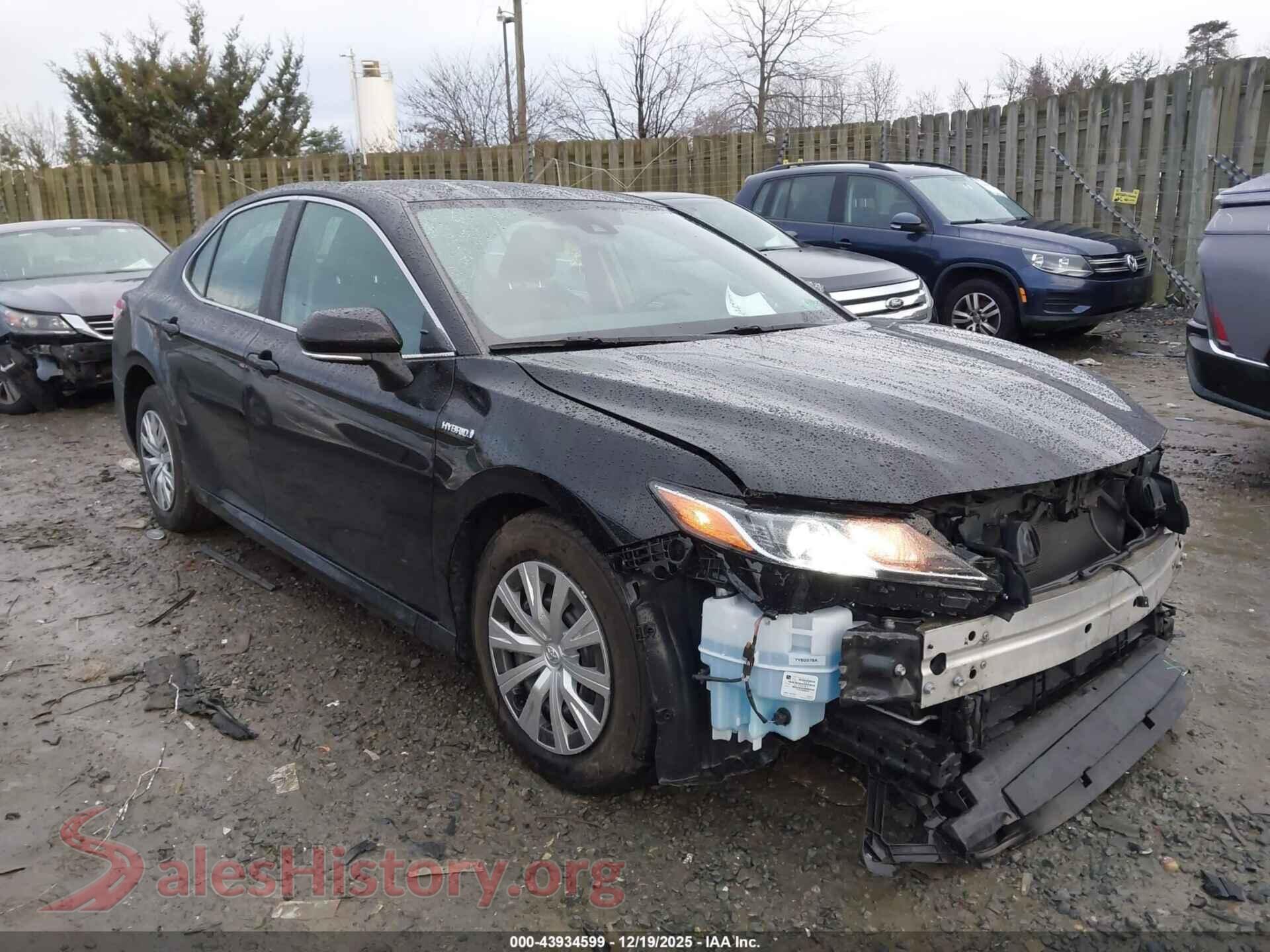2019 TOYOTA CAMRY HYBRID — VIN 4T1B31HK8KU512009