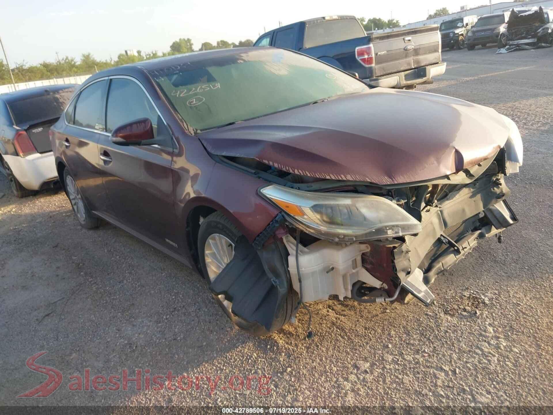 2013 TOYOTA AVALON HYBRID — VIN 4T1BD1EB1DU010981