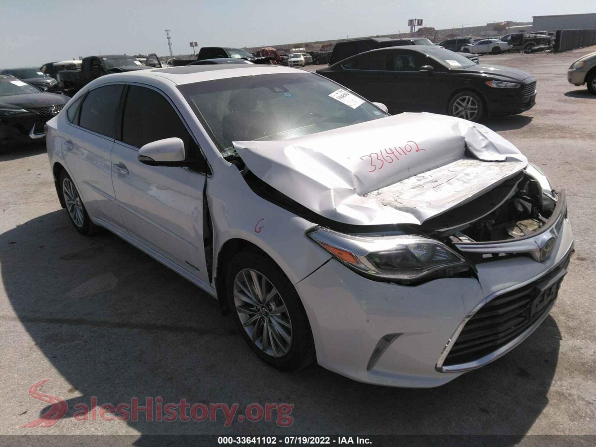 2016 TOYOTA AVALON HYBRID — VIN 4T1BD1EB1GU056993