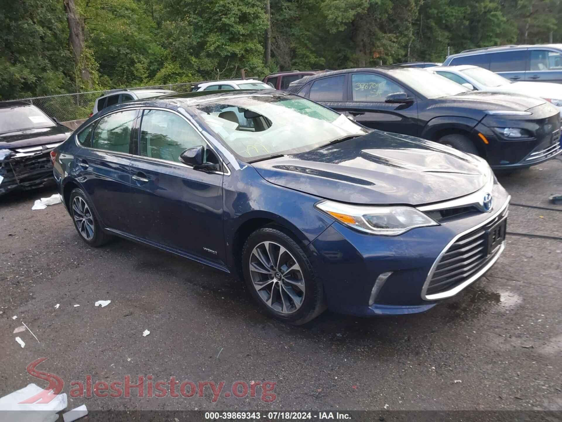 2016 TOYOTA AVALON HYBRID — VIN 4T1BD1EB9GU055039