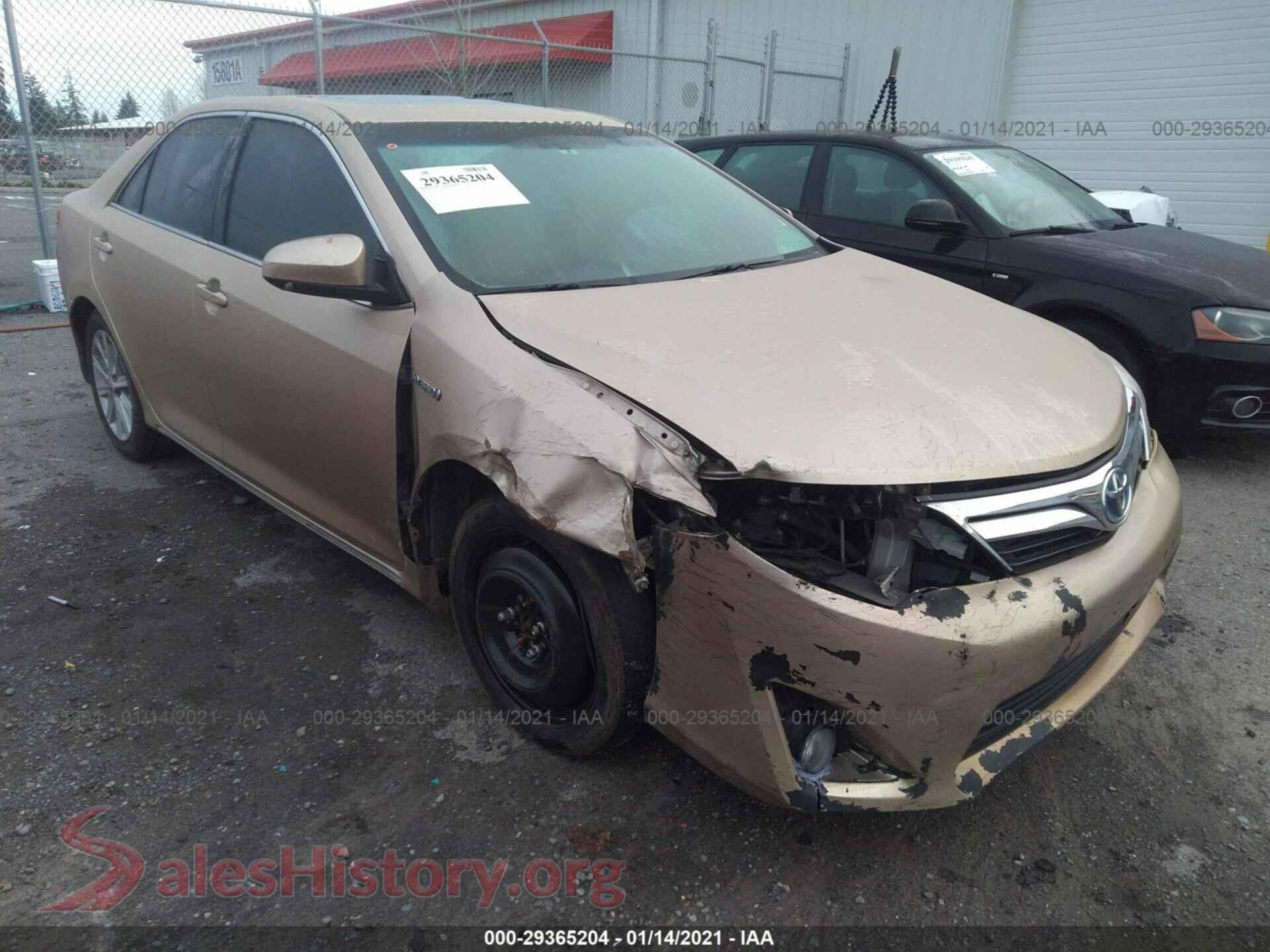 2012 TOYOTA CAMRY HYBRID — VIN 4T1BD1FK2CU037152