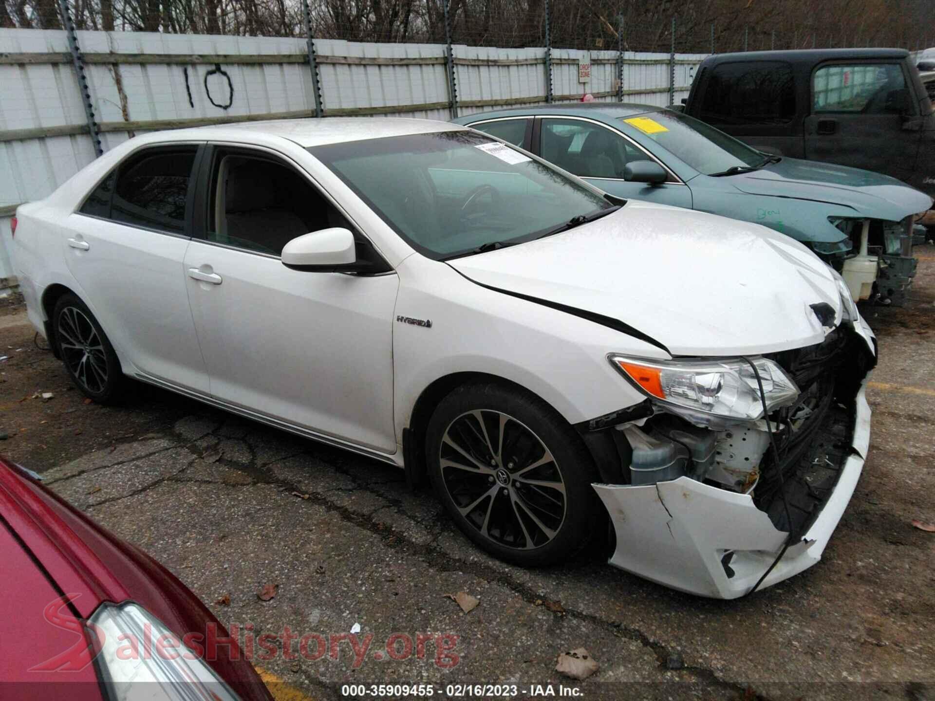 2013 TOYOTA CAMRY HYBRID — VIN 4T1BD1FK2DU087888