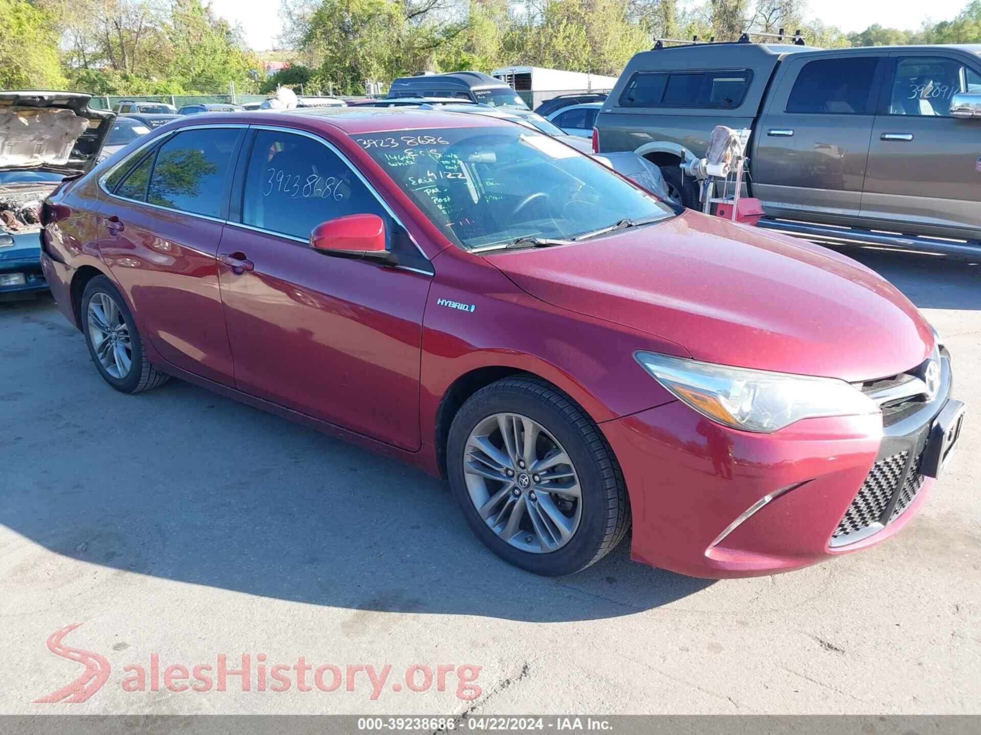 2016 TOYOTA CAMRY HYBRID — VIN 4T1BD1FK2GU200145