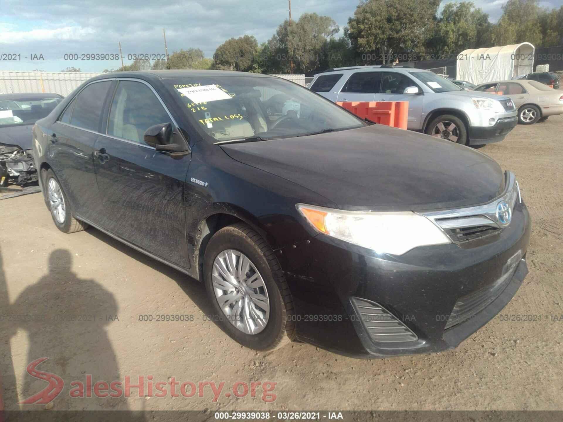 2012 TOYOTA CAMRY HYBRID — VIN 4T1BD1FK3CU015922