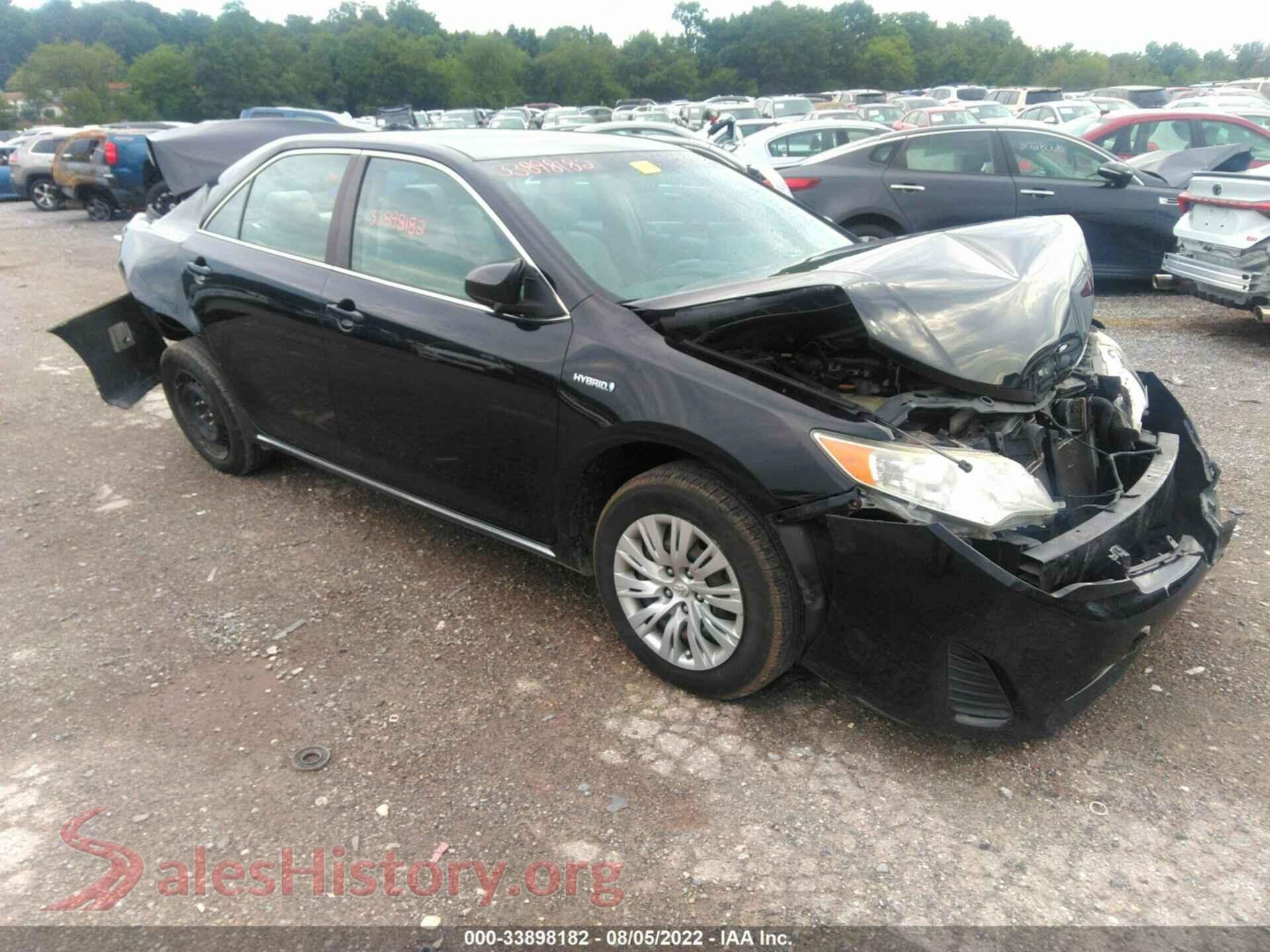 2012 TOYOTA CAMRY HYBRID — VIN 4T1BD1FK3CU043705