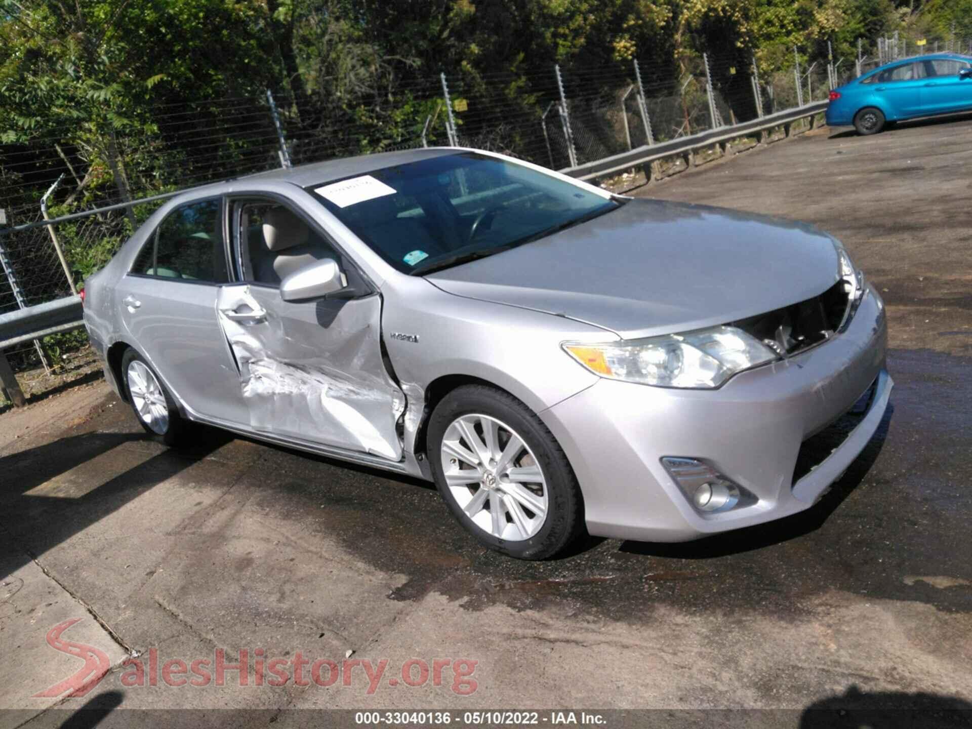 2012 TOYOTA CAMRY HYBRID — VIN 4T1BD1FK4CU019221