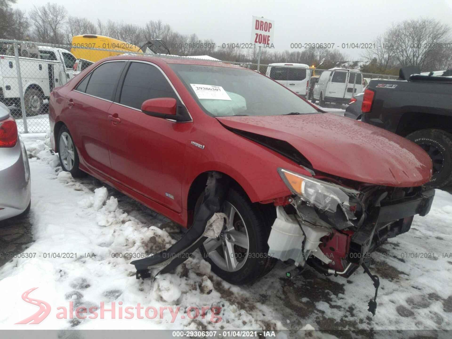 2014 TOYOTA CAMRY HYBRID — VIN 4T1BD1FK7EU130994