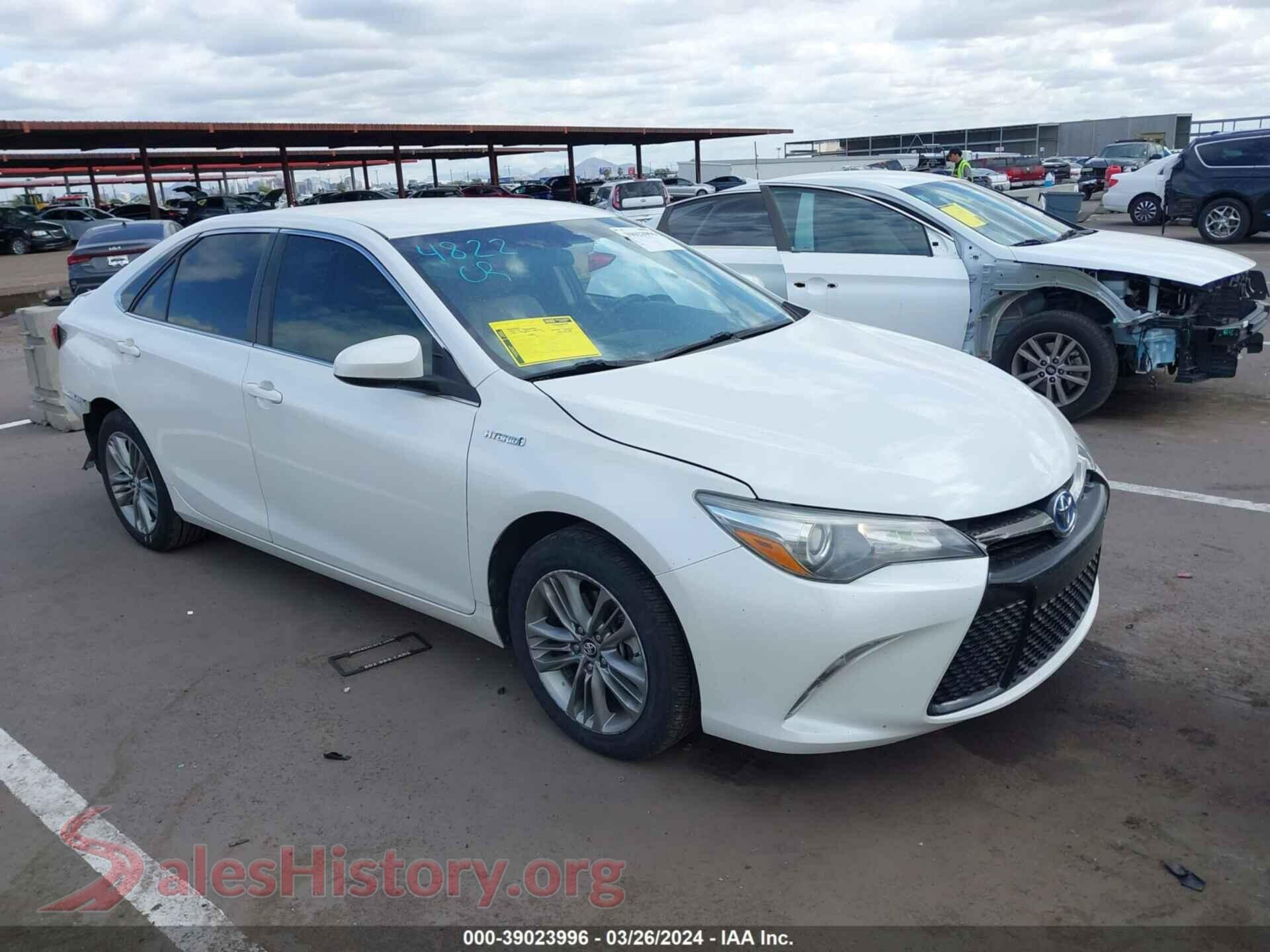 2016 TOYOTA CAMRY HYBRID — VIN 4T1BD1FK8GU190690