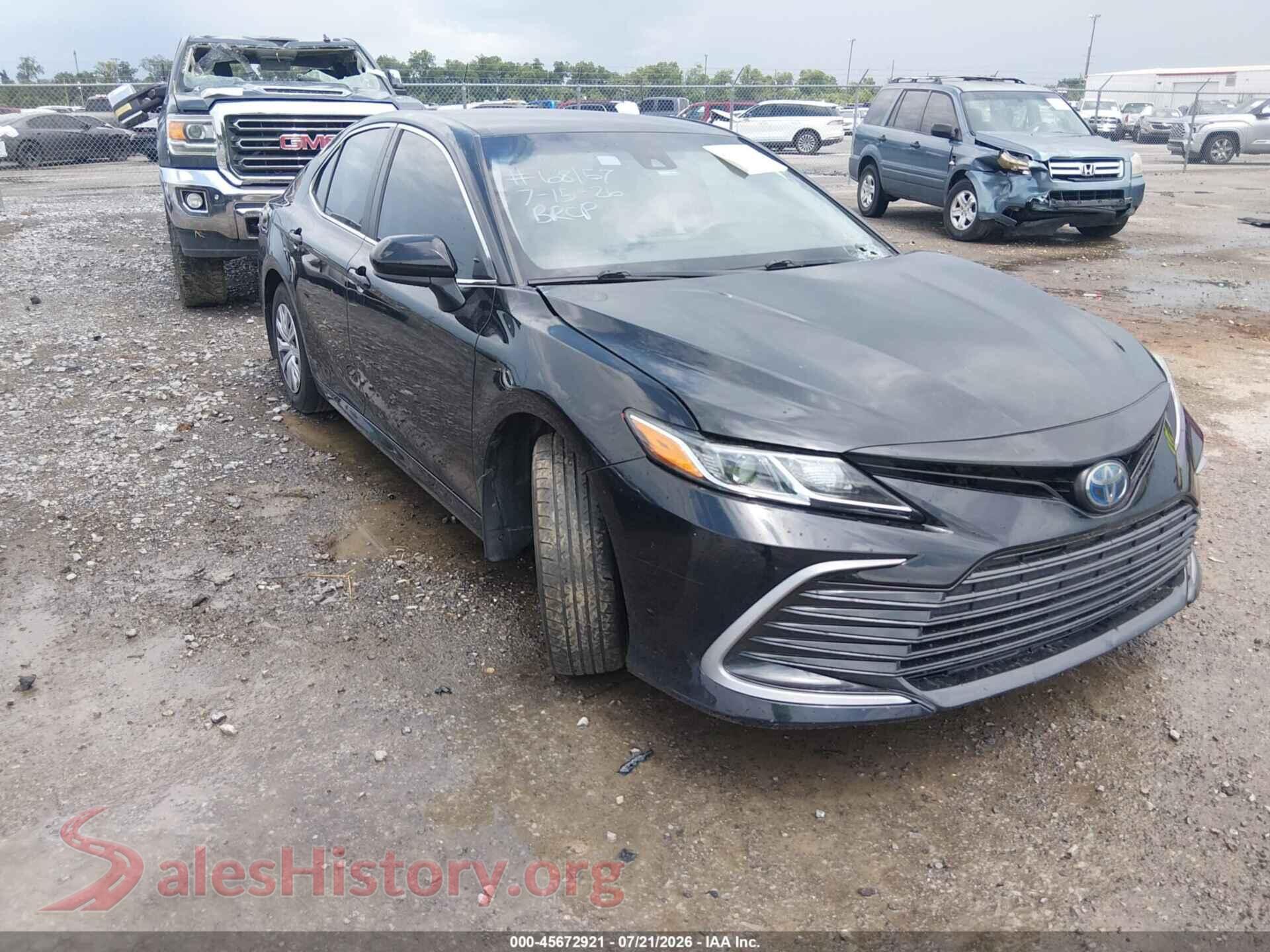 2022 TOYOTA CAMRY — VIN 4T1C31AKXNU574062