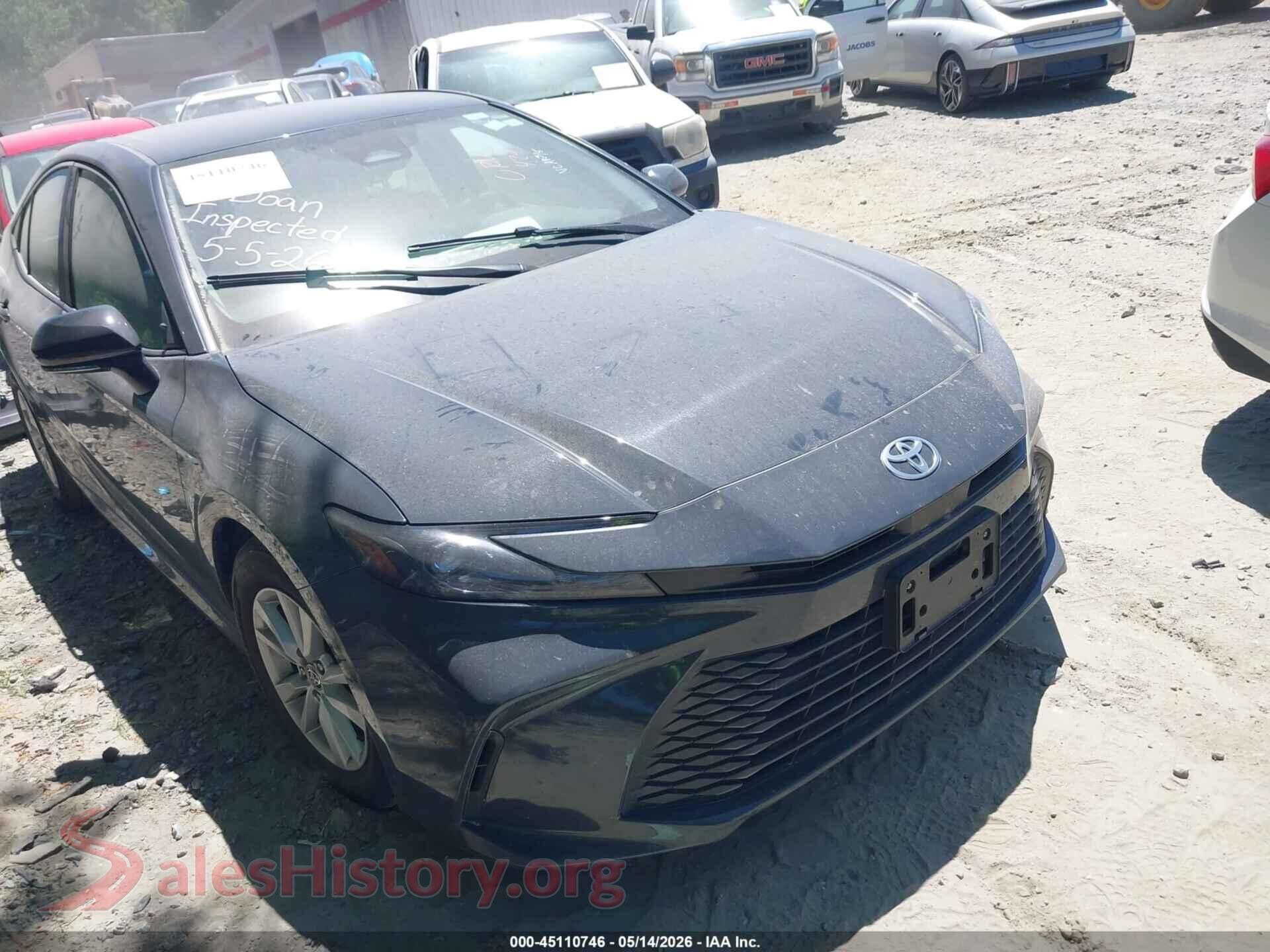 2025 TOYOTA CAMRY — VIN 4T1DAACK2SU596320