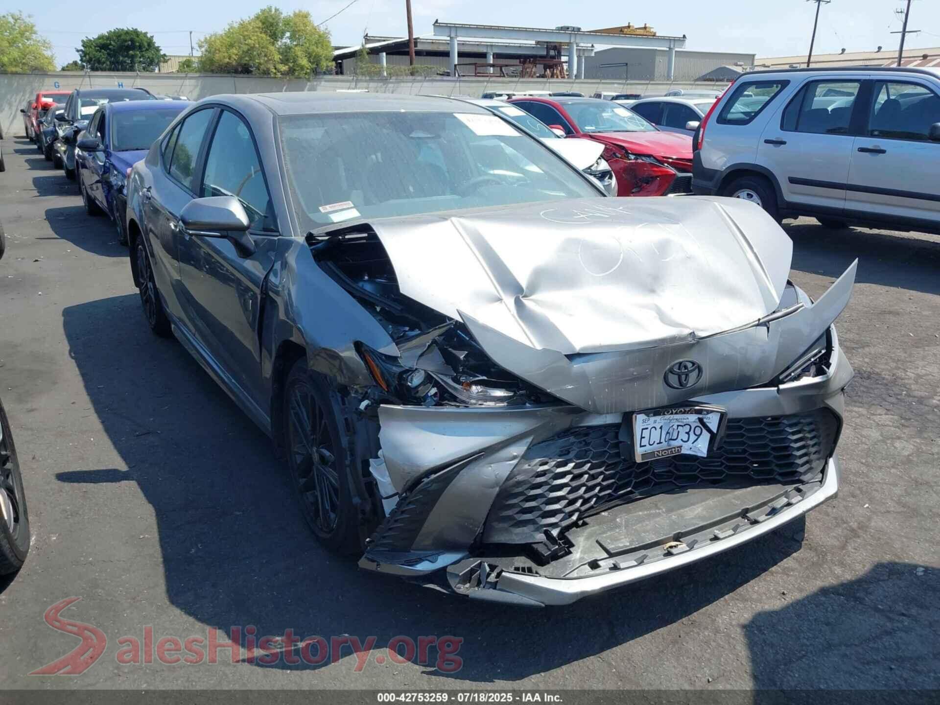2025 TOYOTA CAMRY — VIN 4T1DAACK5SU615877