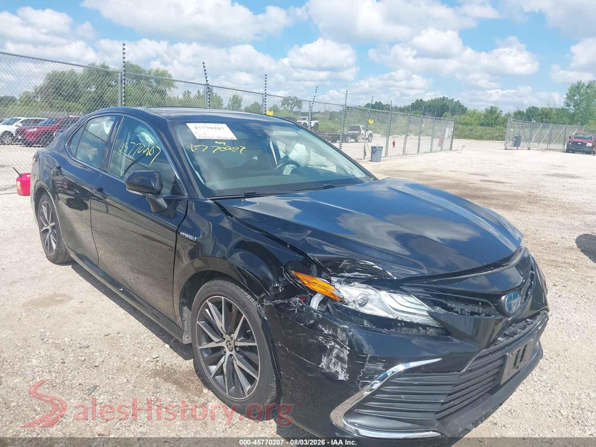 2021 TOYOTA CAMRY — VIN 4T1F31AK4MU567510