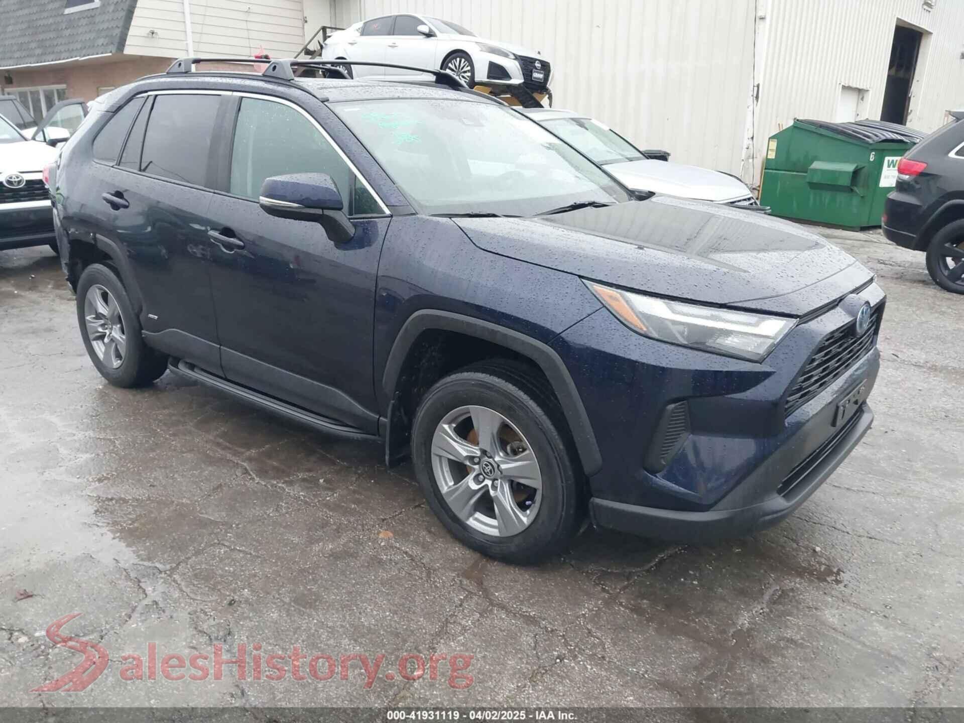 2022 TOYOTA RAV4 HYBRID — VIN 4T3RWRFV1NU054598
