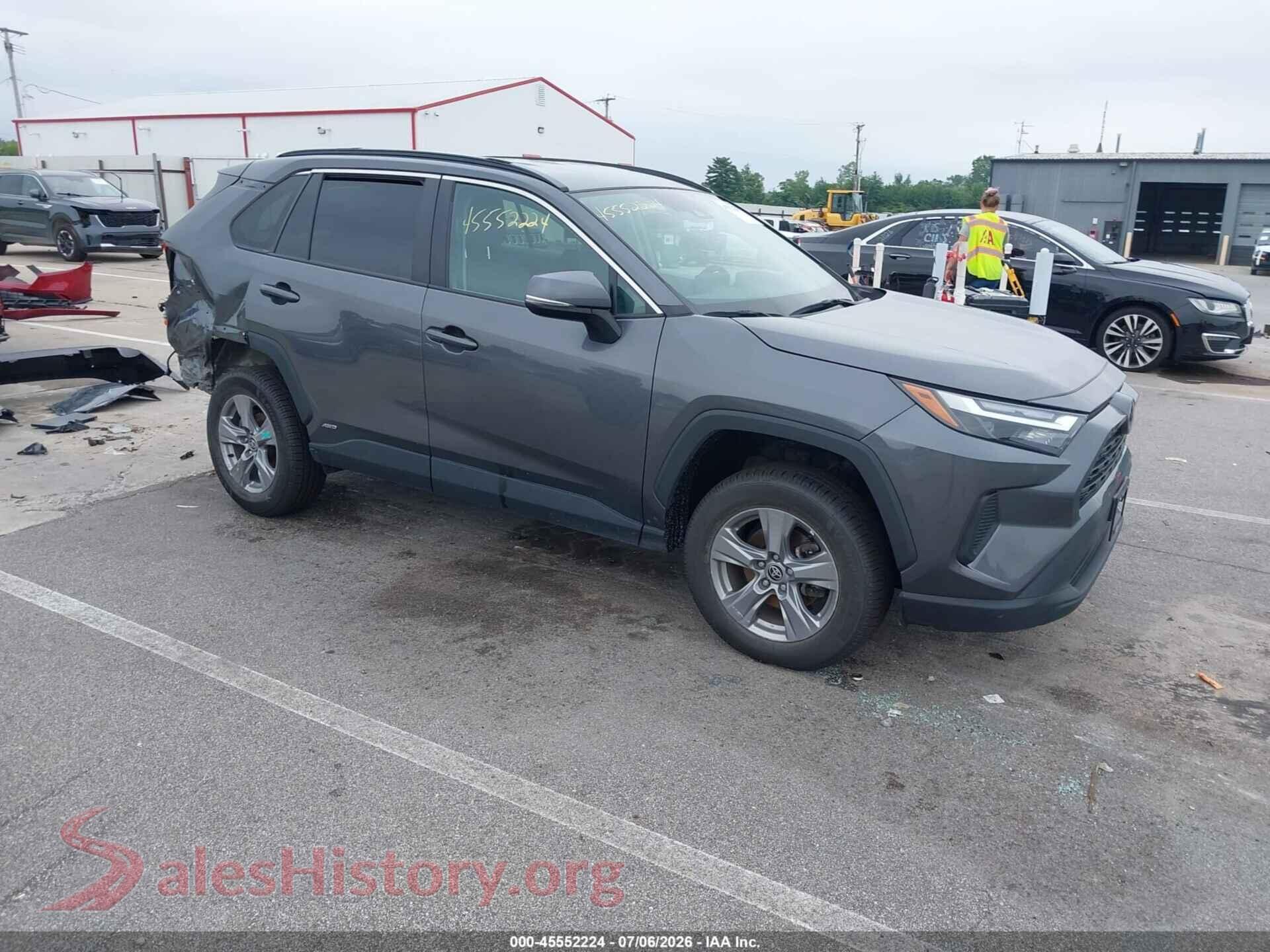 2022 TOYOTA RAV4 HYBRID — VIN 4T3RWRFV2NU052536