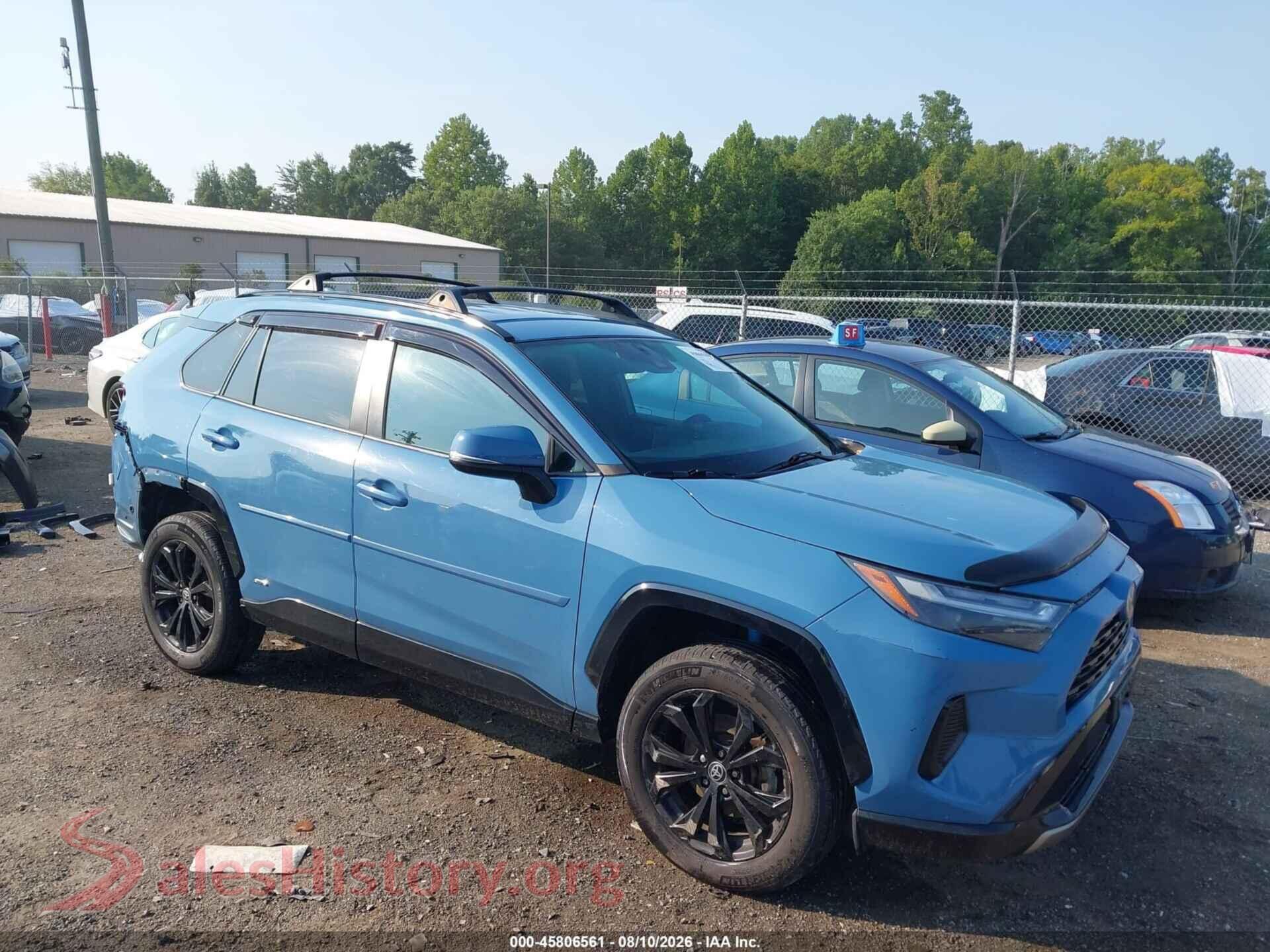 2022 TOYOTA RAV4 HYBRID — VIN 4T3T6RFV1NU083508