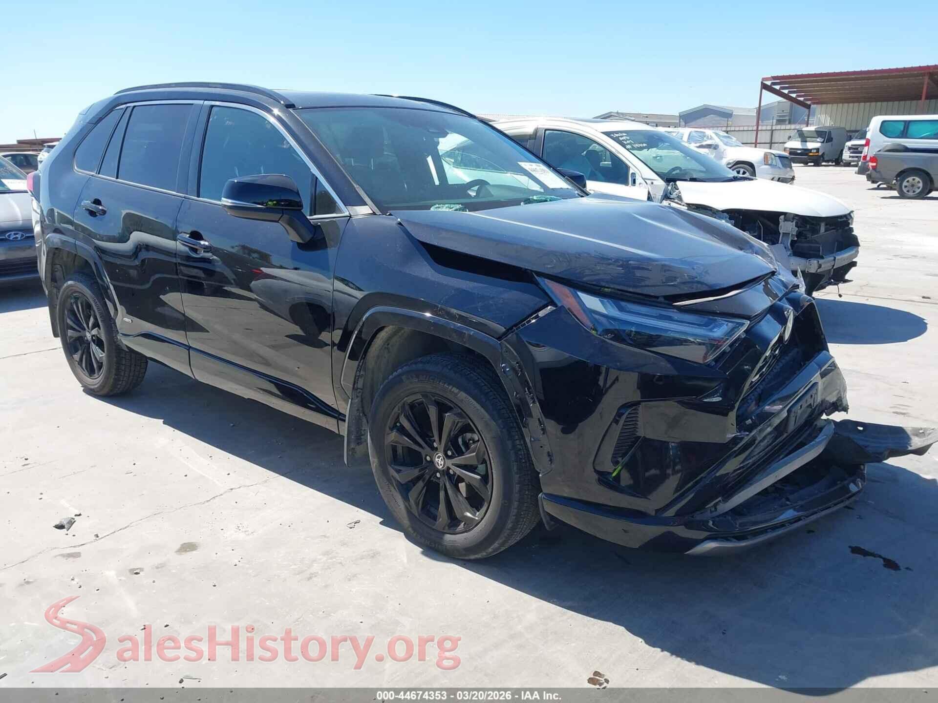 2022 TOYOTA RAV4 HYBRID — VIN 4T3T6RFV4NU091750