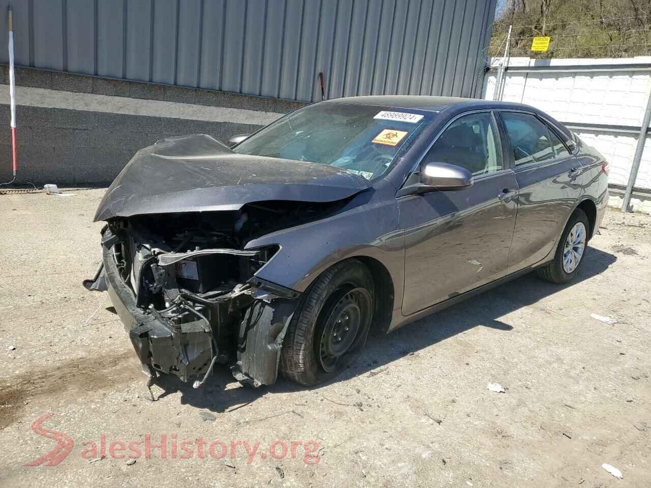 2016 TOYOTA CAMRY — VIN 4T4BF1FK1GR547580