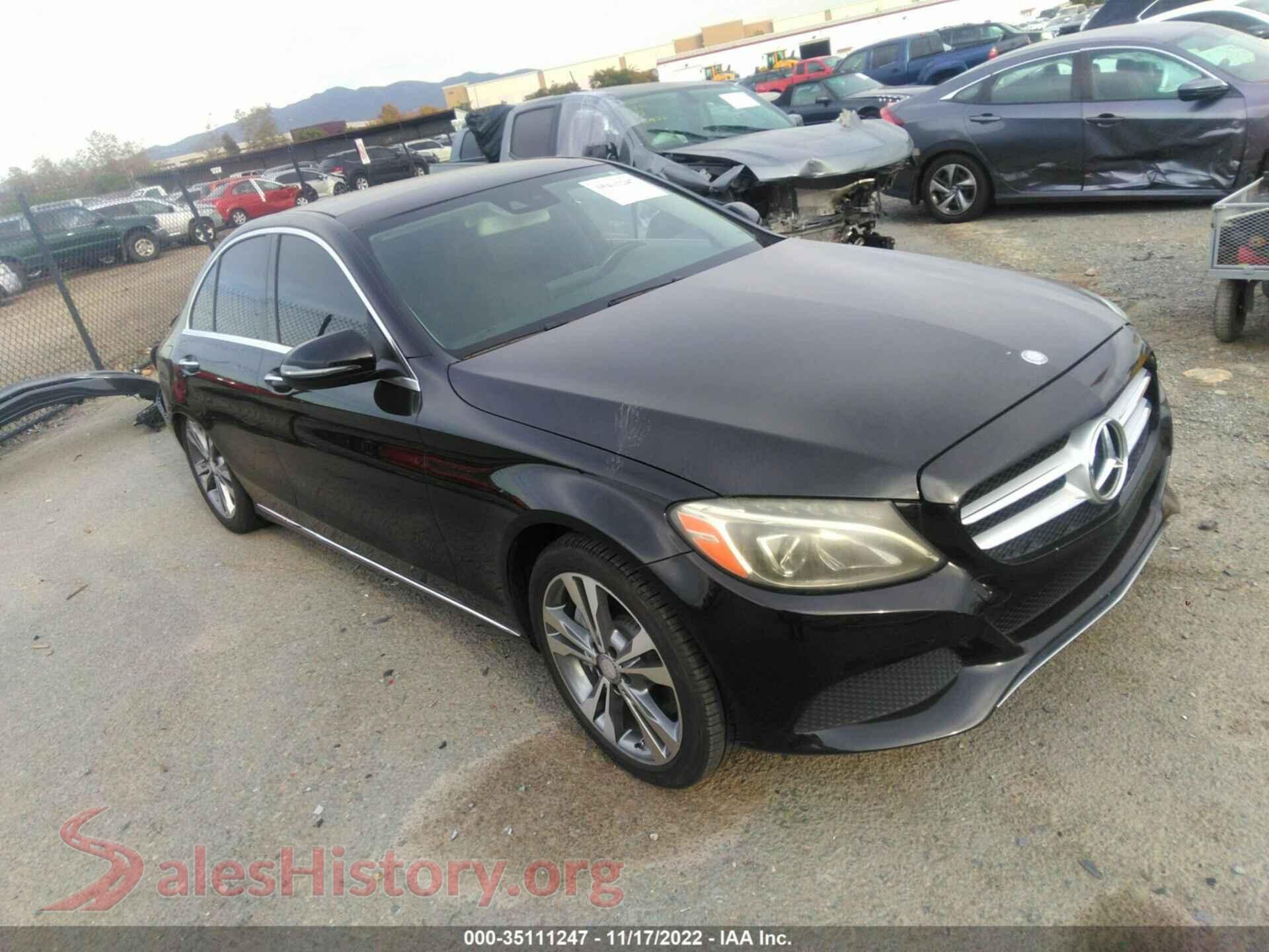 2016 MERCEDES-BENZ C-CLASS — VIN 55SWF4HB6GU154017