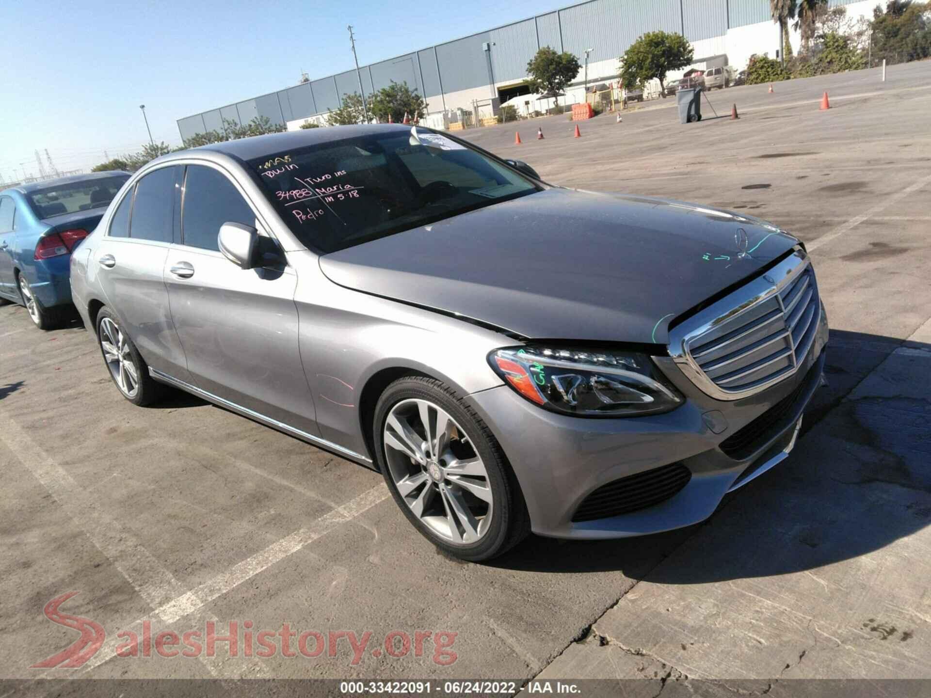 2015 MERCEDES-BENZ C-CLASS — VIN 55SWF4JB0FU053967