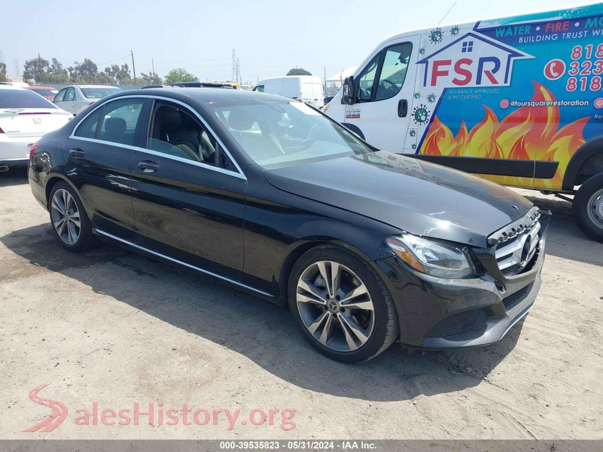 2018 MERCEDES-BENZ C 300 — VIN 55SWF4JB3JU246235