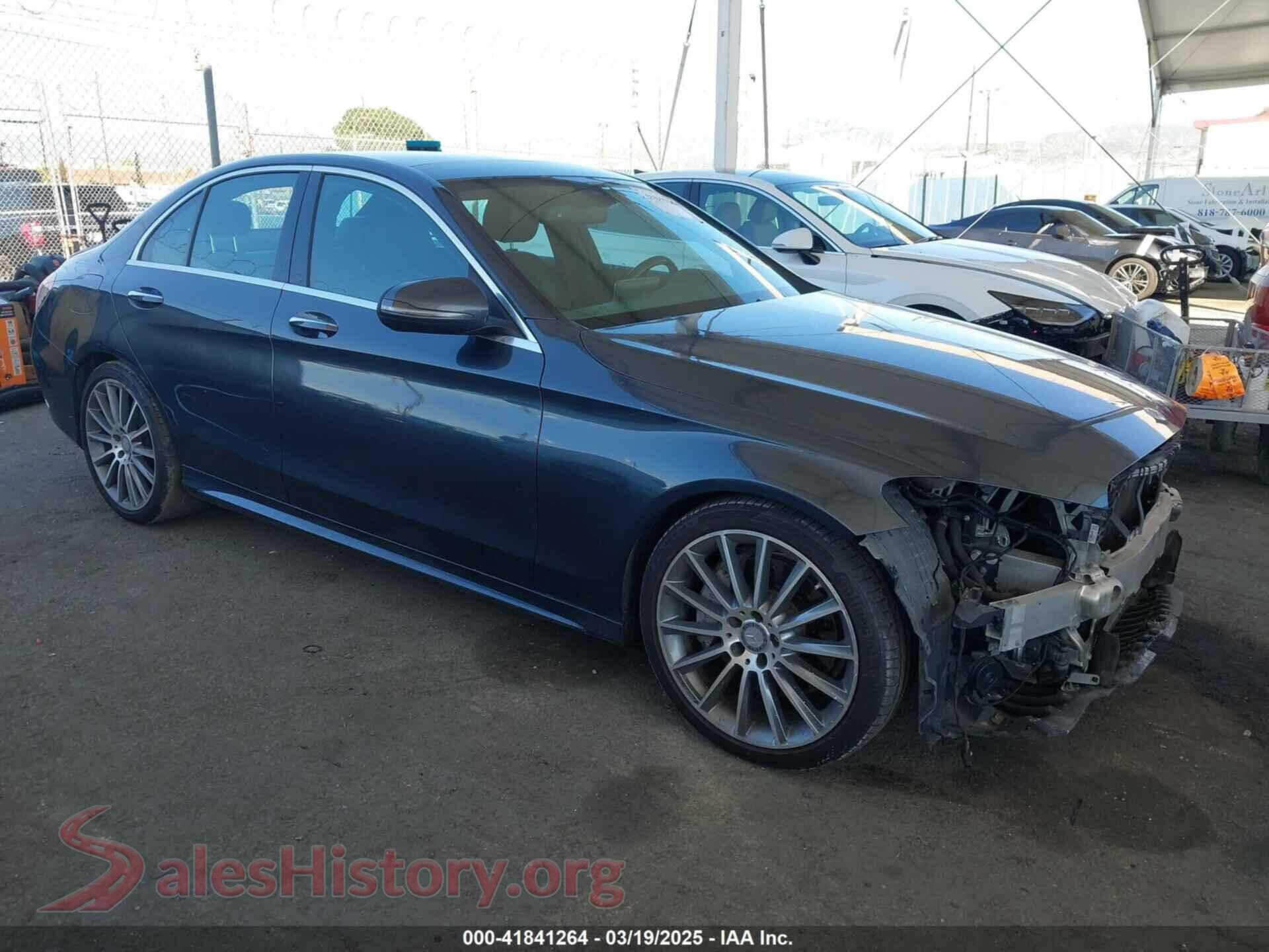 2016 MERCEDES-BENZ C 300 — VIN 55SWF4JB8GU100387