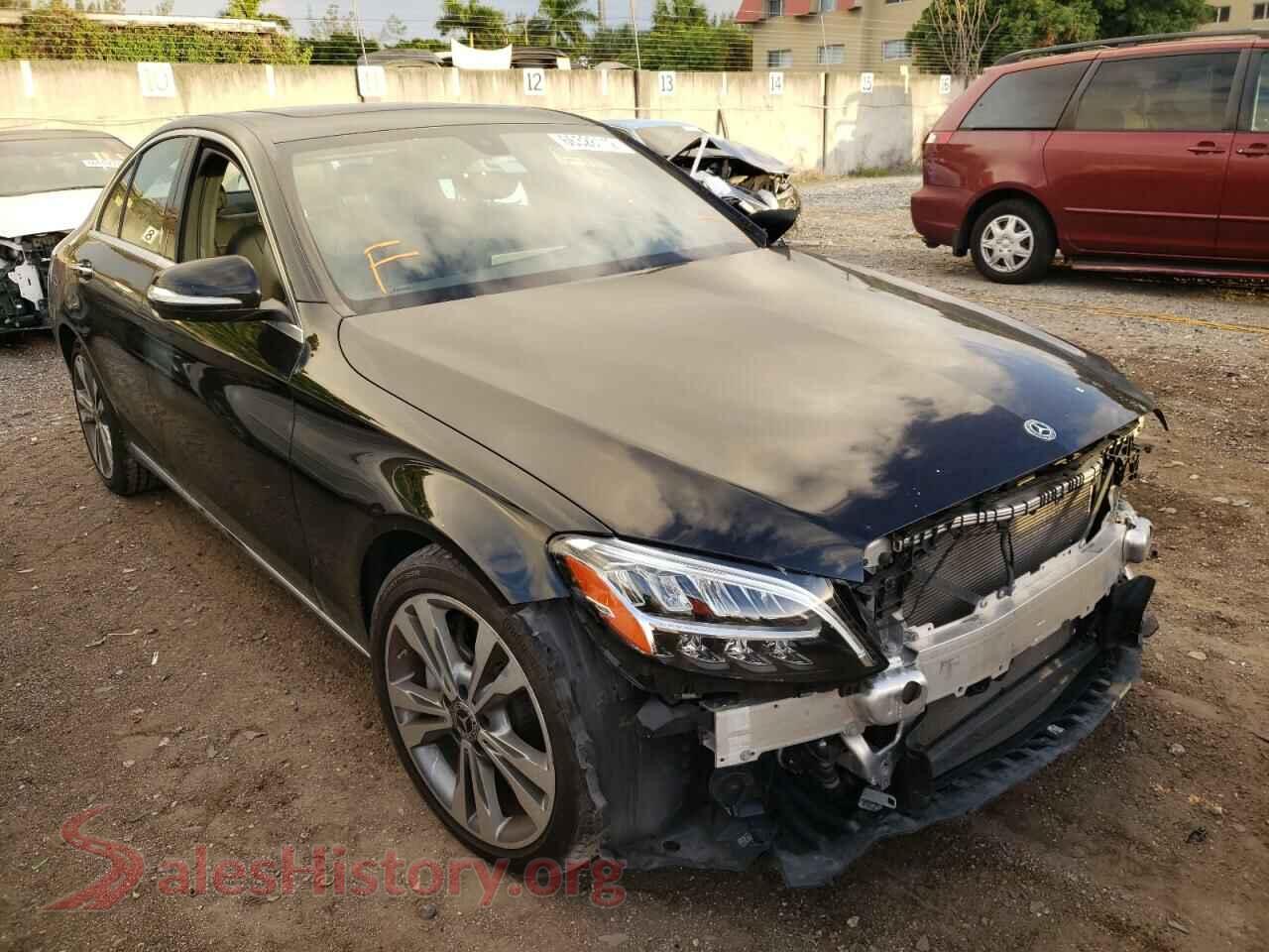2019 MERCEDES-BENZ C-CLASS — VIN 55SWF8DB9KU319614