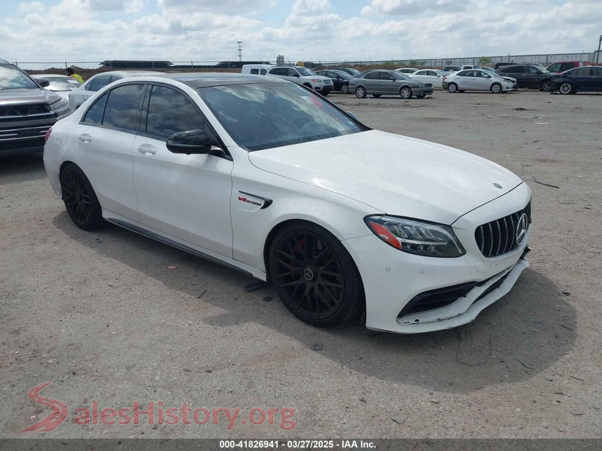 2019 MERCEDES-BENZ AMG C 63 — VIN 55SWF8HB2KU320100