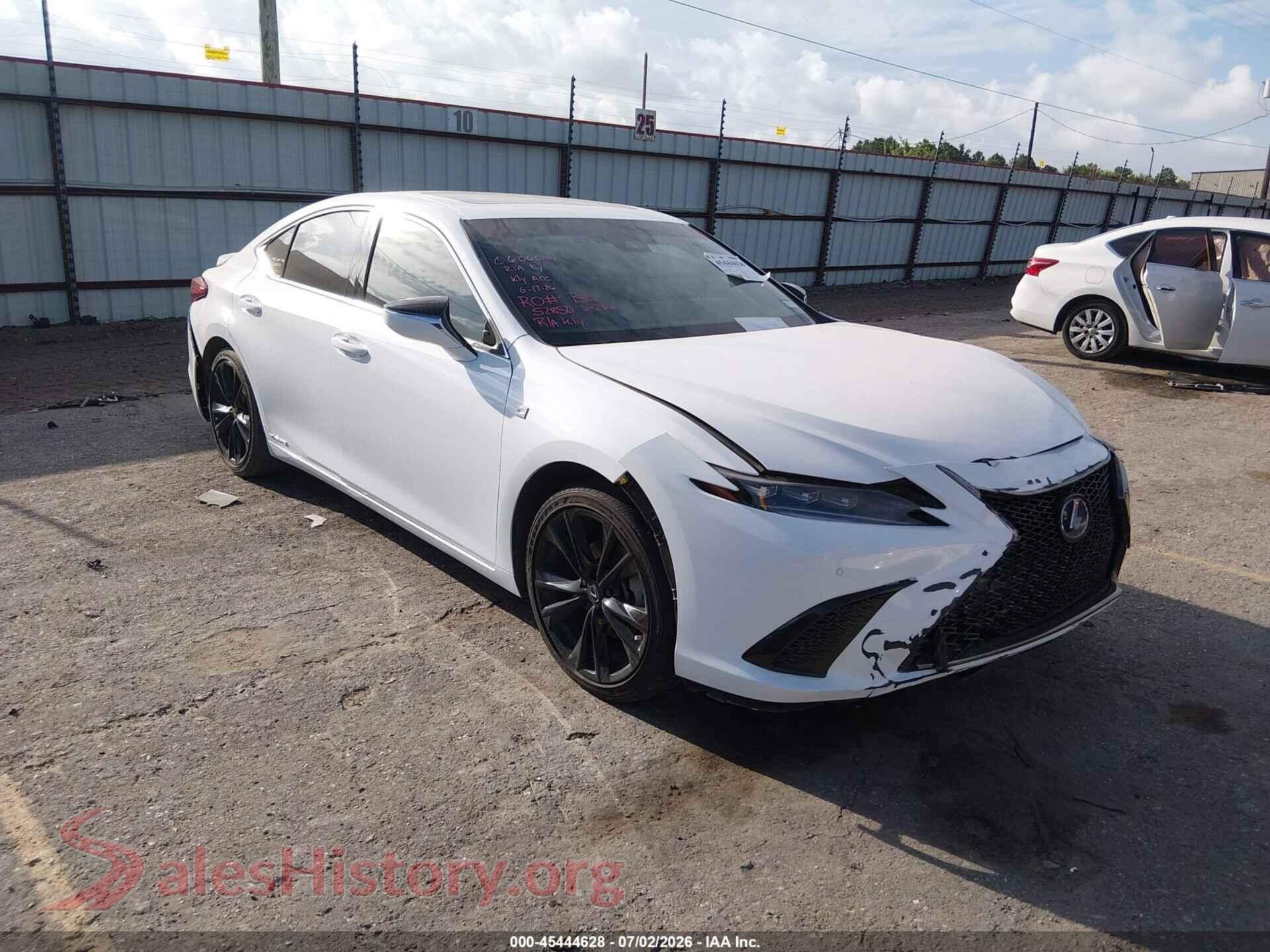 2022 LEXUS ES 300H — VIN 58AGA1C17NU019963