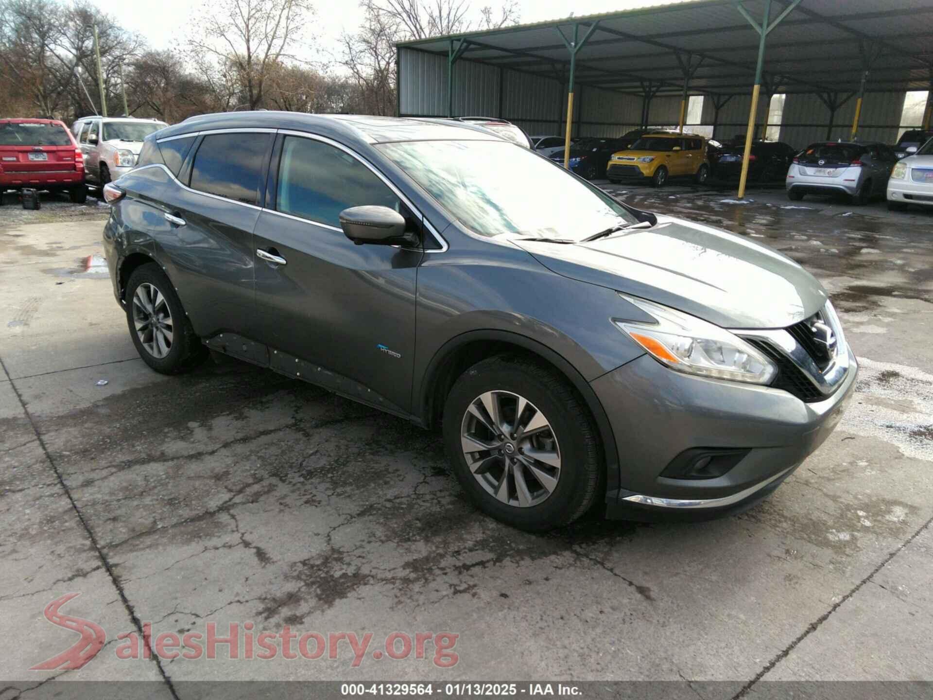 2016 NISSAN MURANO HYBRID — VIN 5N1CZ2MG7GN150878