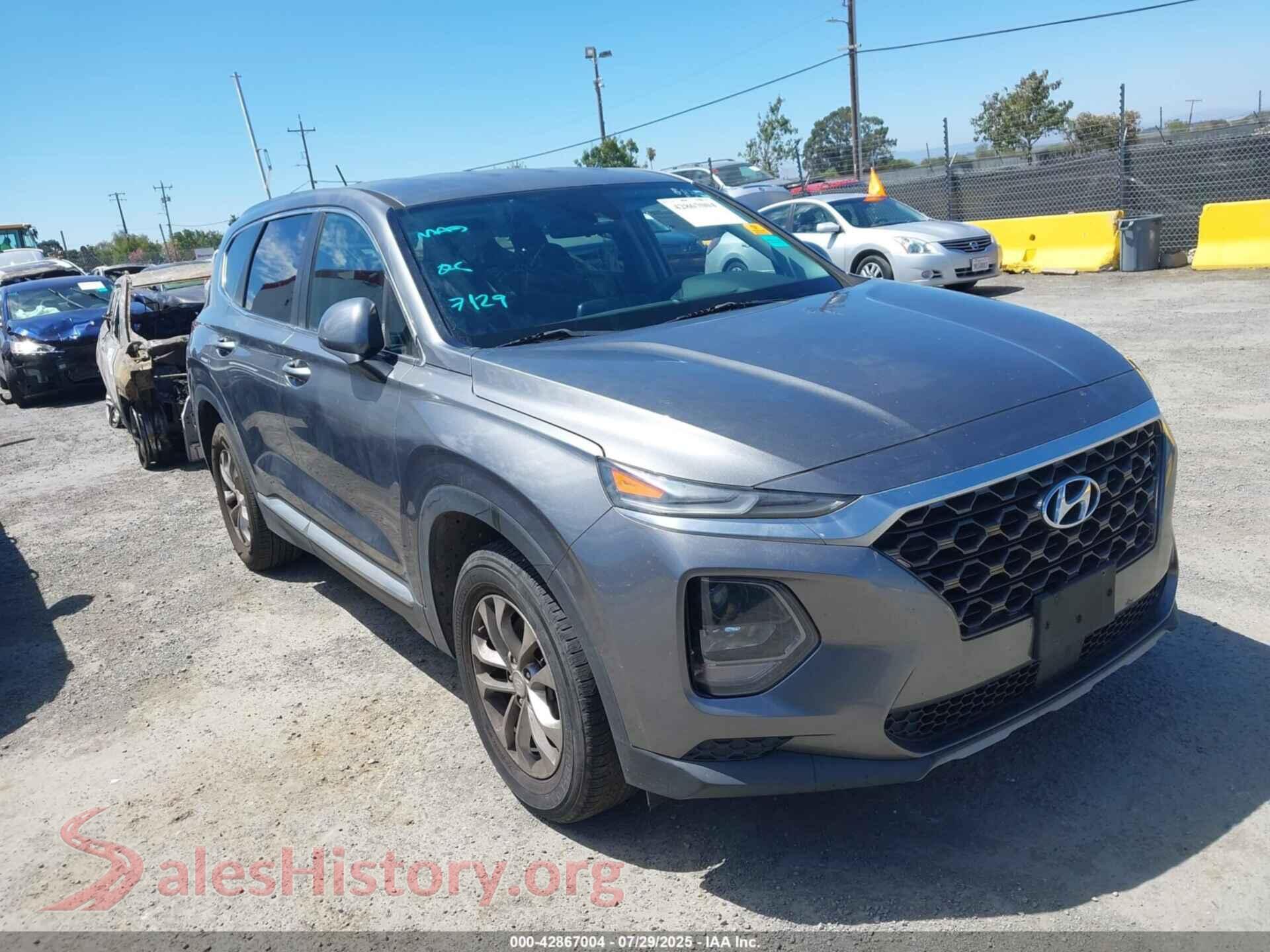 2019 HYUNDAI SANTA FE — VIN 5NMS2CADXKH030552