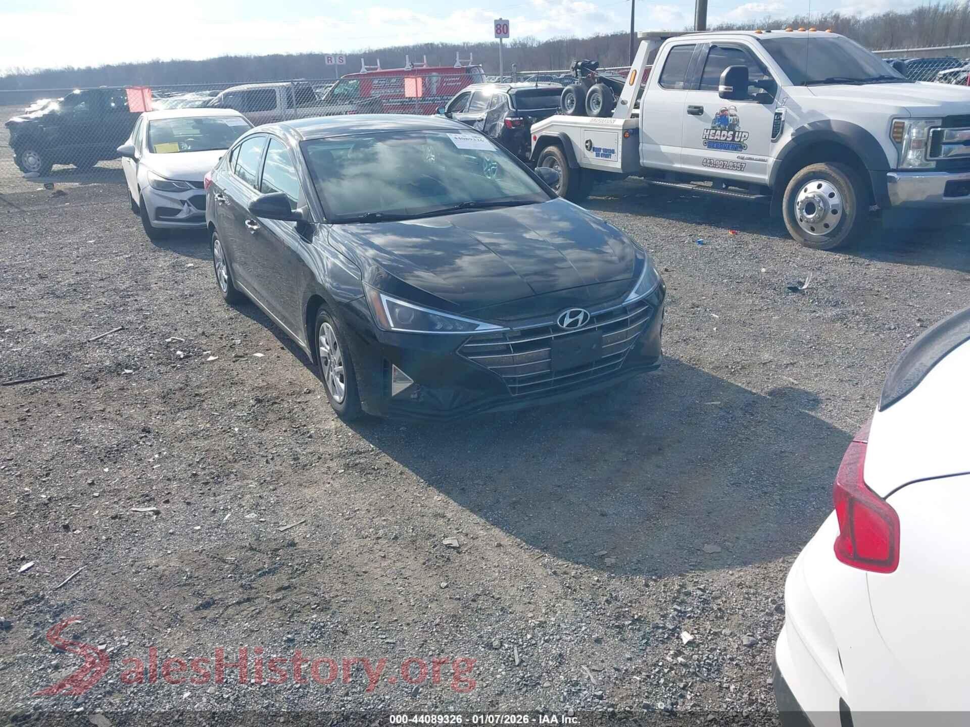 2019 HYUNDAI ELANTRA — VIN 5NPD74LF2KH411510