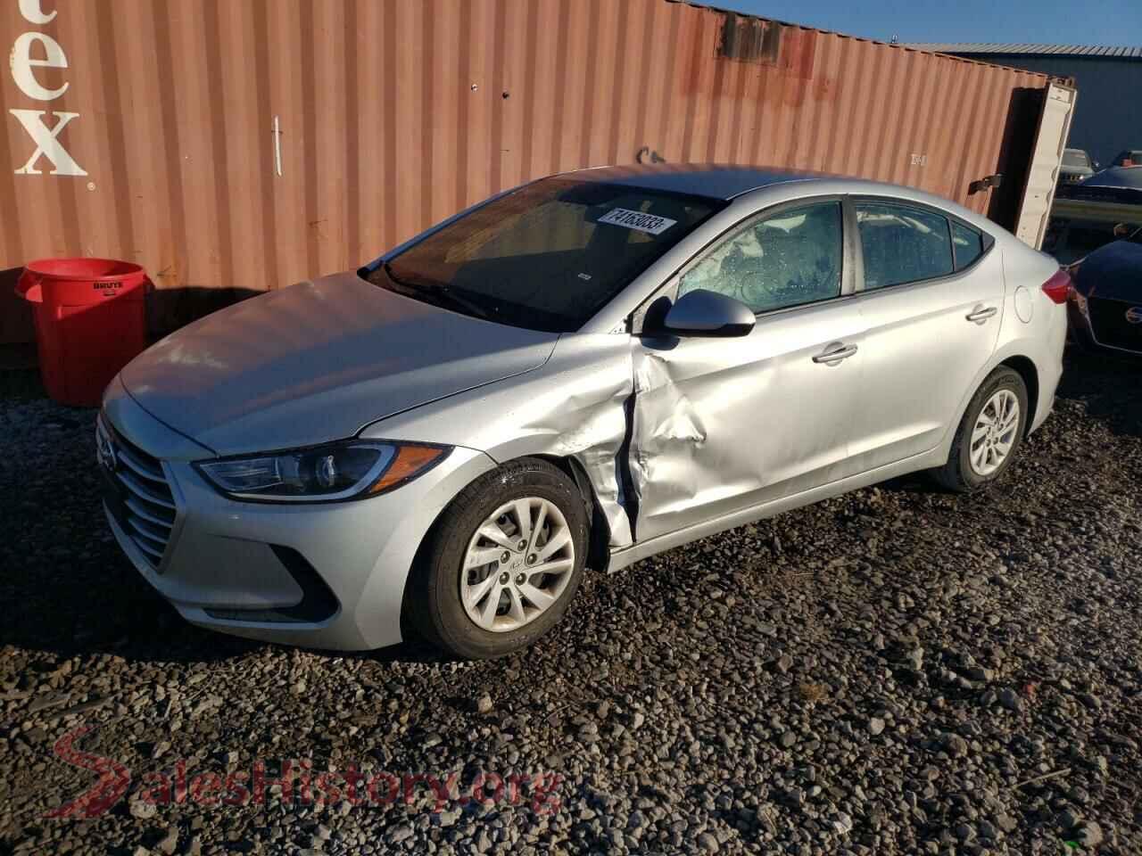 2018 HYUNDAI ELANTRA — VIN 5NPD74LF3JH351784
