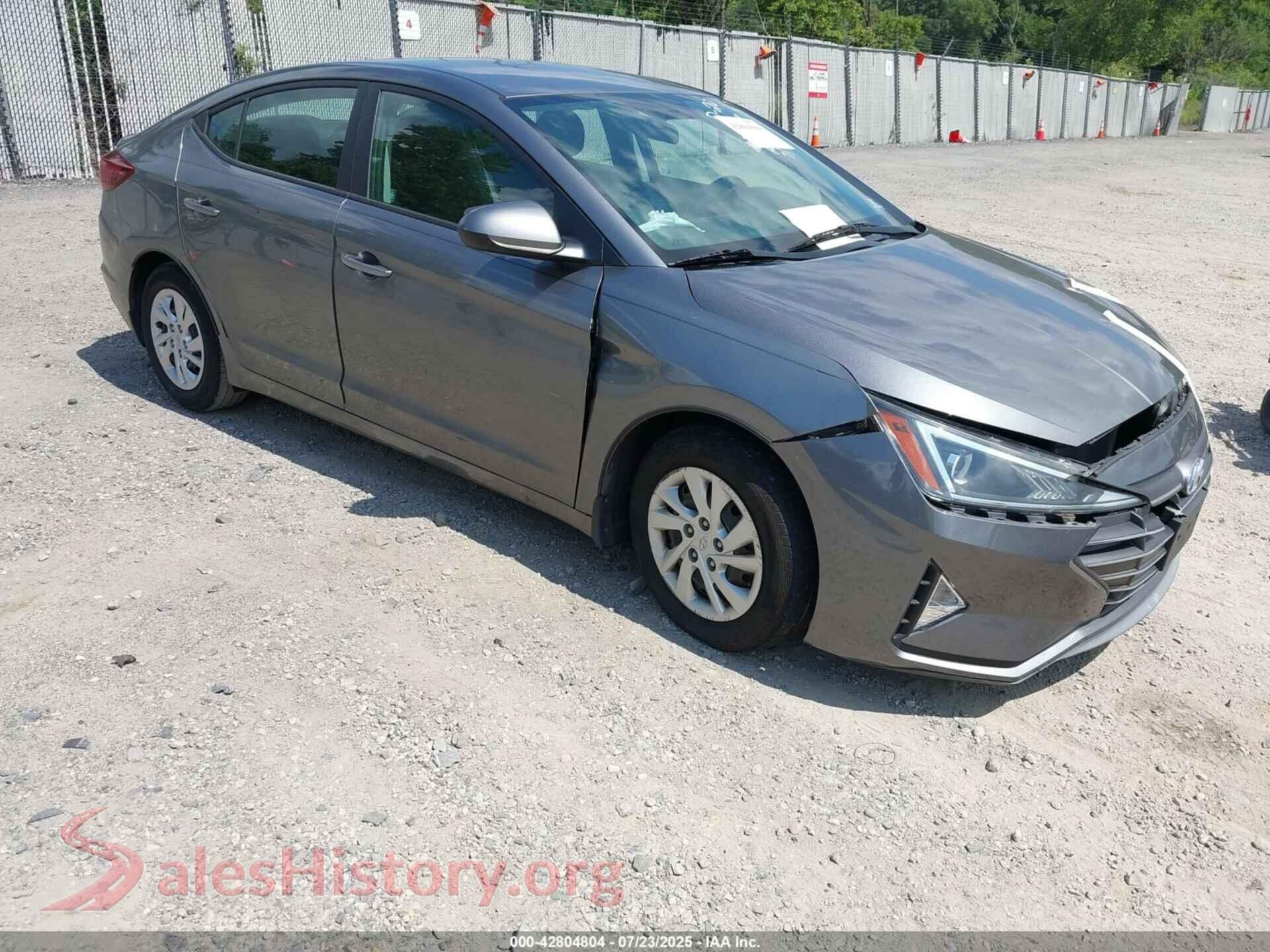 2019 HYUNDAI ELANTRA — VIN 5NPD74LF3KH447223