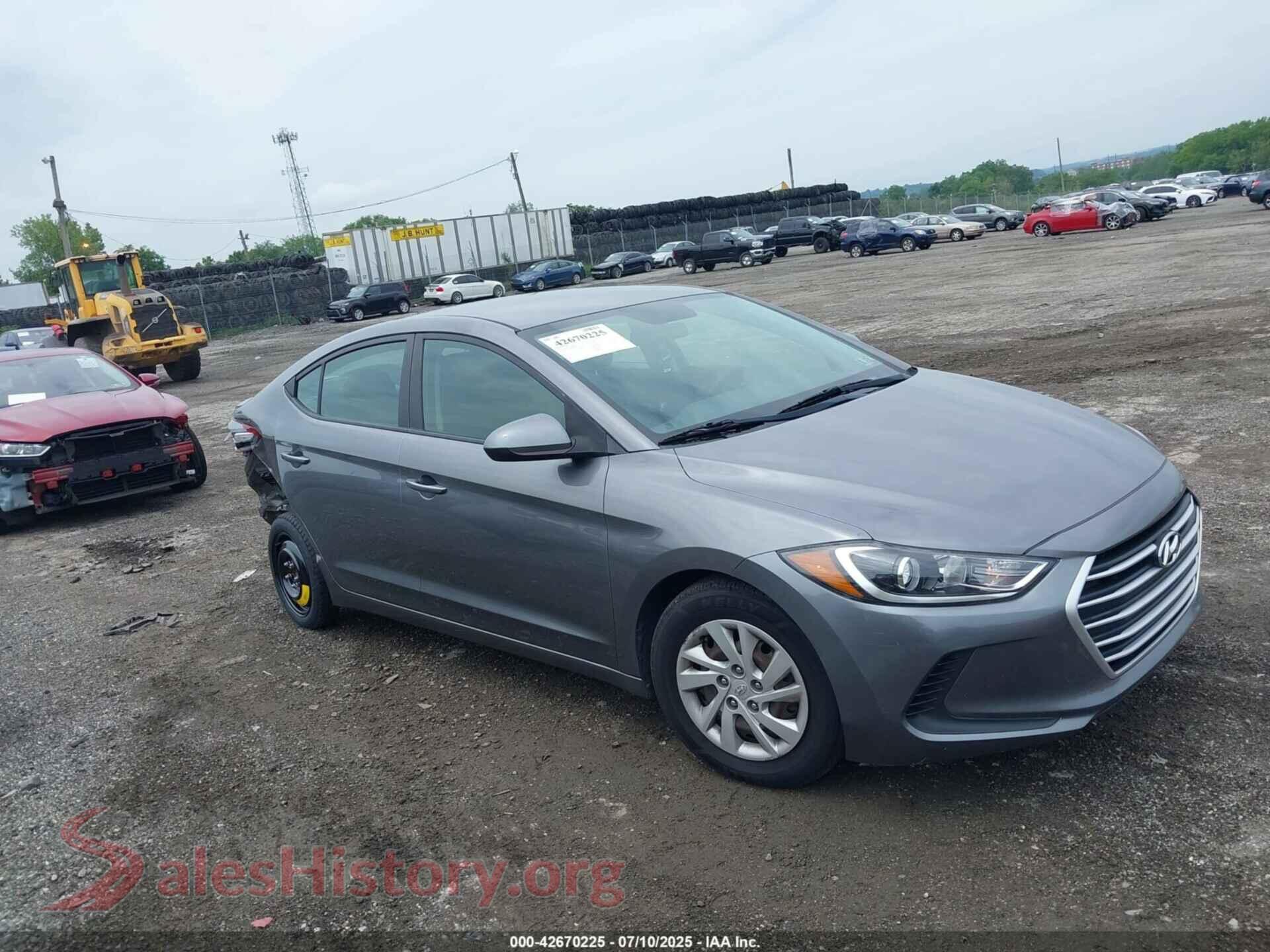 2018 HYUNDAI ELANTRA — VIN 5NPD74LF4JH353317
