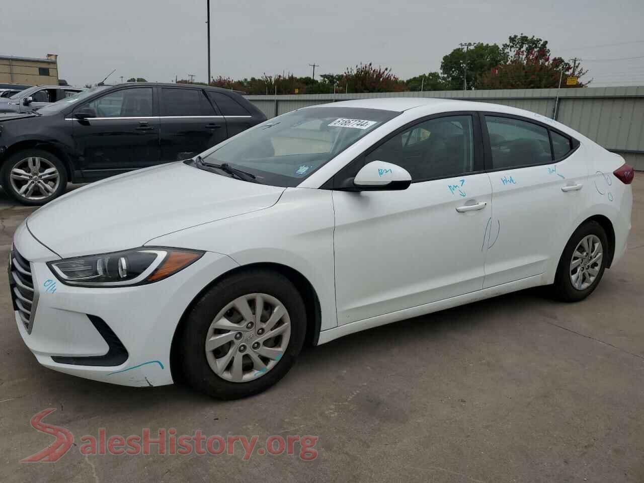 2017 HYUNDAI ELANTRA — VIN 5NPD74LF5HH127376