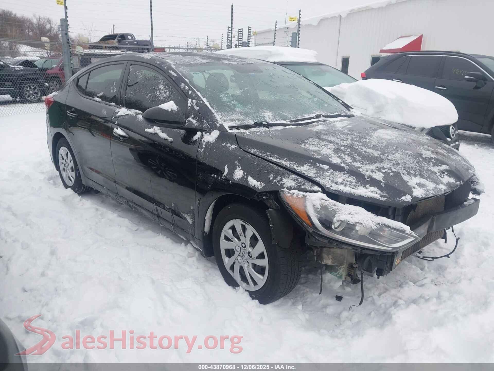 2018 HYUNDAI ELANTRA — VIN 5NPD74LF5JH349681
