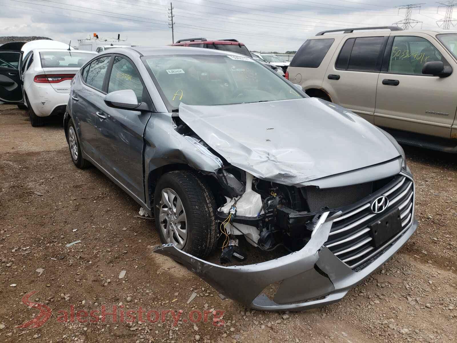 2017 HYUNDAI ELANTRA — VIN 5NPD74LFXHH196161