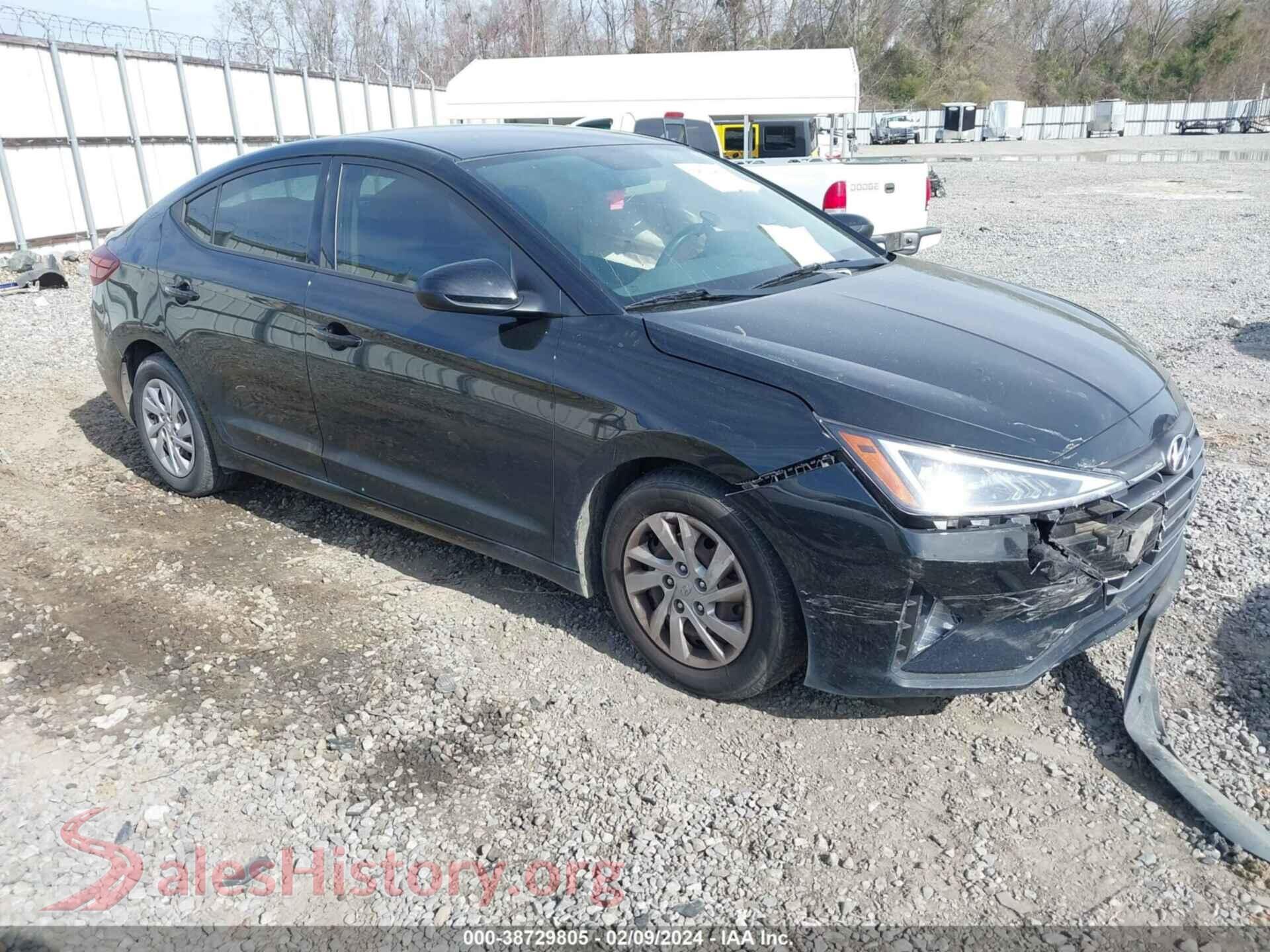 2019 HYUNDAI ELANTRA — VIN 5NPD74LFXKH437076