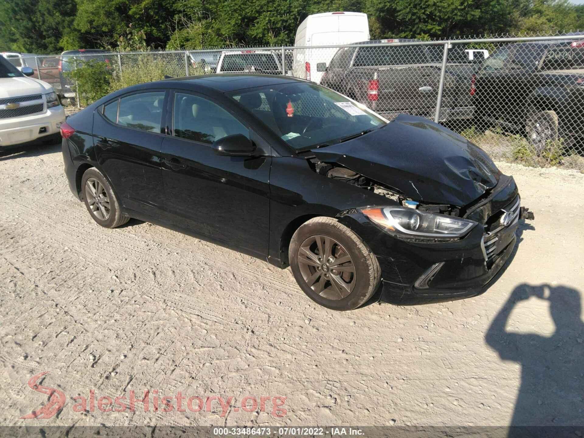 2018 HYUNDAI ELANTRA — VIN 5NPD84LF0JH239795