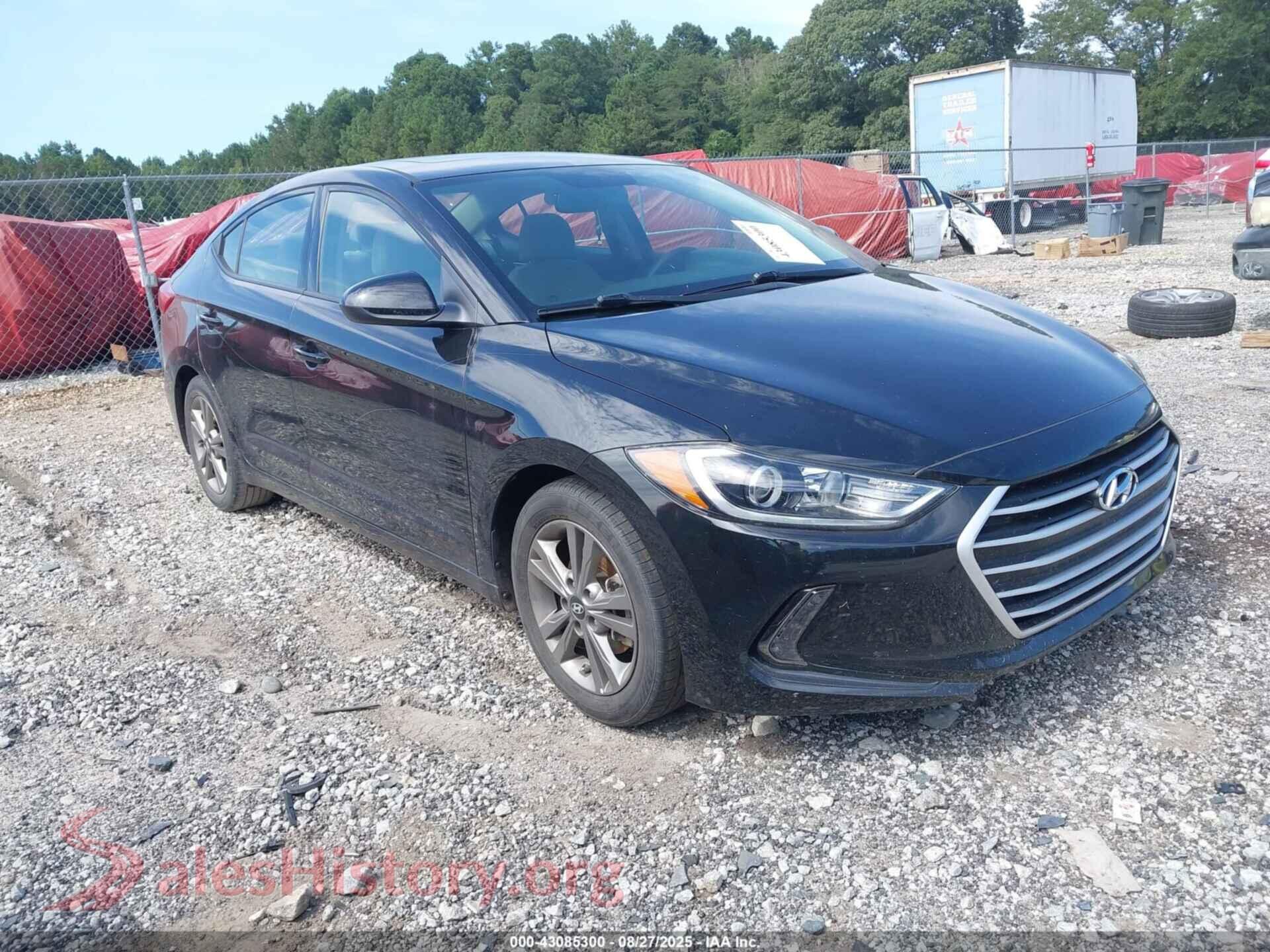 2018 HYUNDAI ELANTRA — VIN 5NPD84LF0JH290357