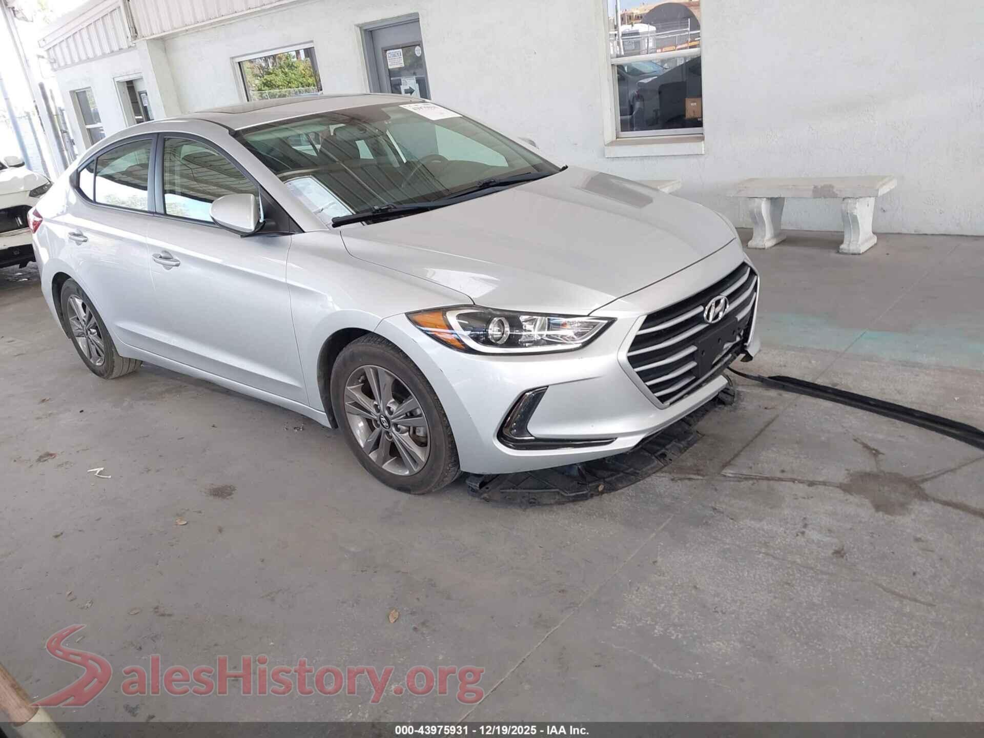 2018 HYUNDAI ELANTRA — VIN 5NPD84LF1JH356219