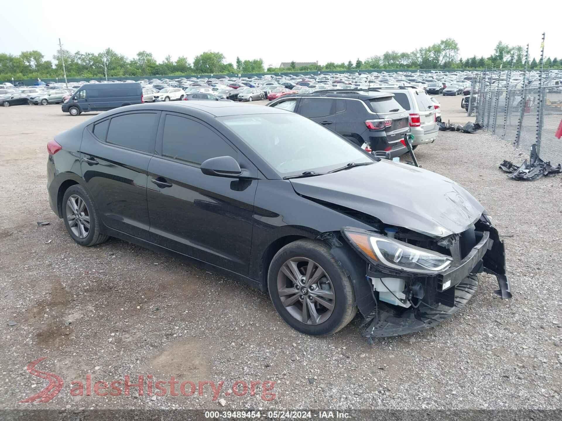 2018 HYUNDAI ELANTRA — VIN 5NPD84LF2JH223937