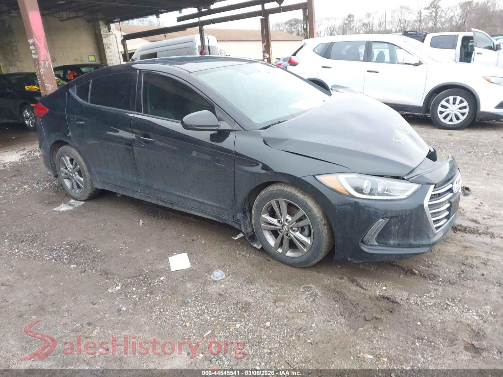 2018 HYUNDAI ELANTRA — VIN 5NPD84LF2JH247641
