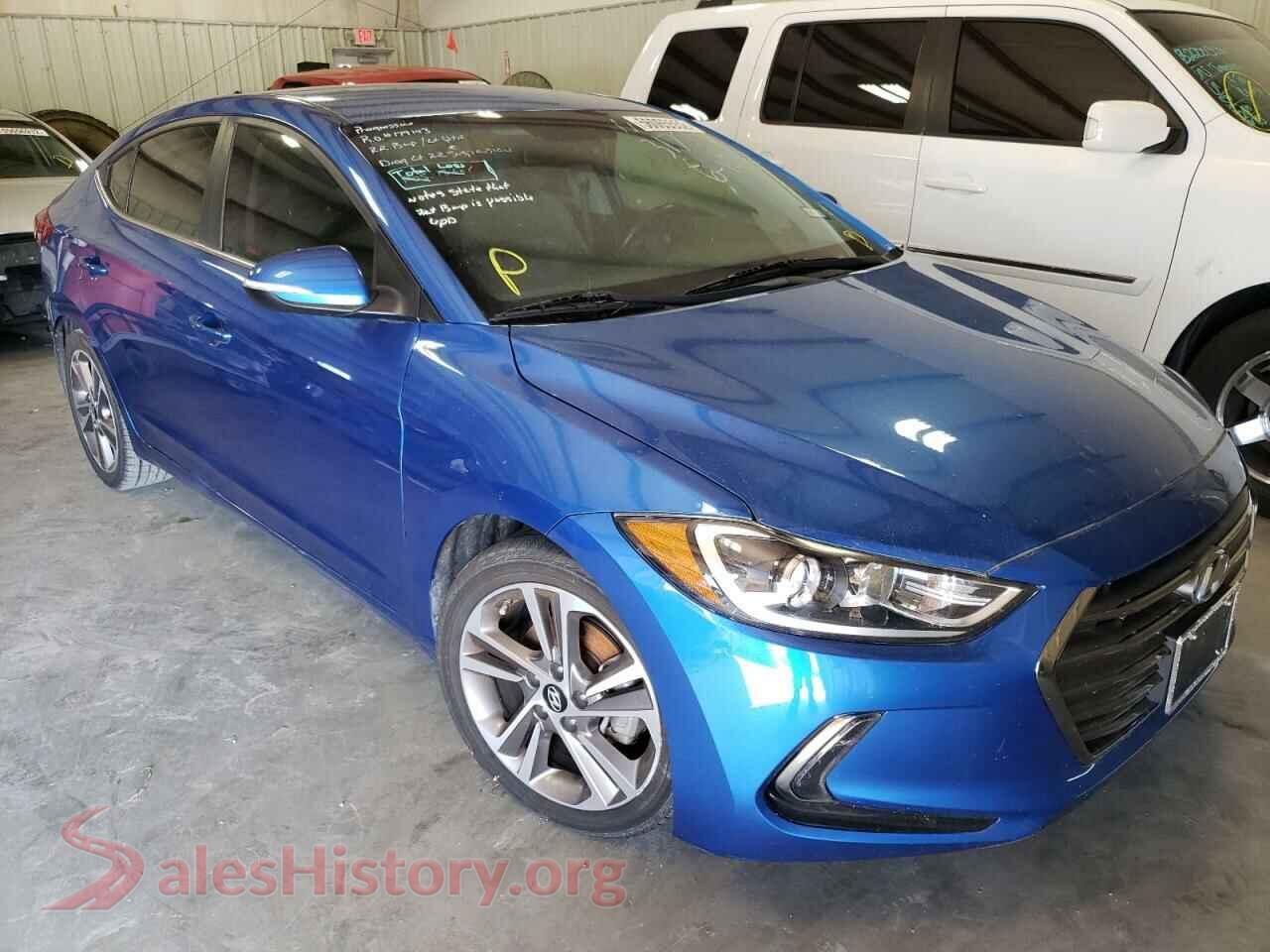 2018 HYUNDAI ELANTRA — VIN 5NPD84LF2JH273835