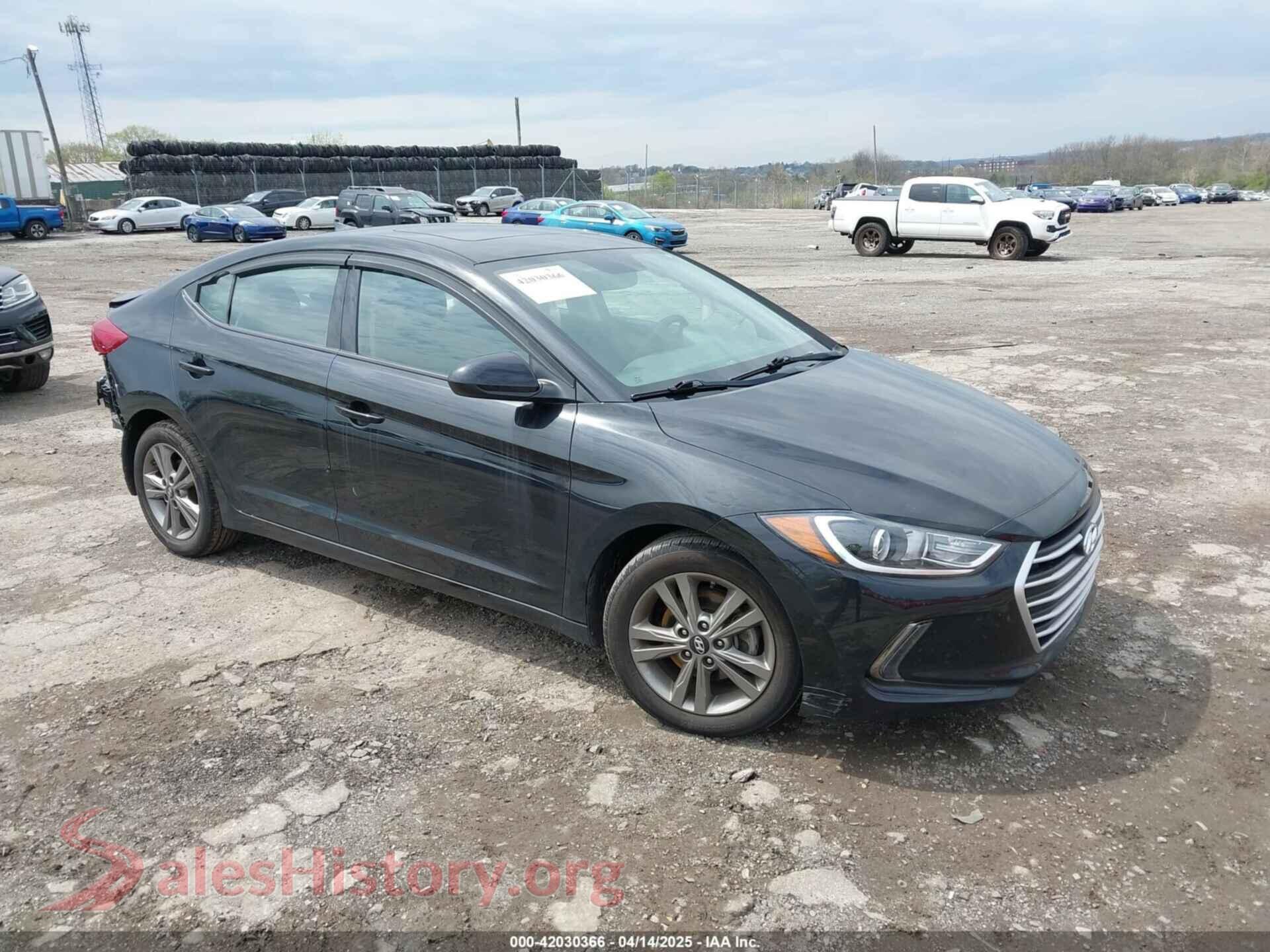 2018 HYUNDAI ELANTRA — VIN 5NPD84LF2JH278405