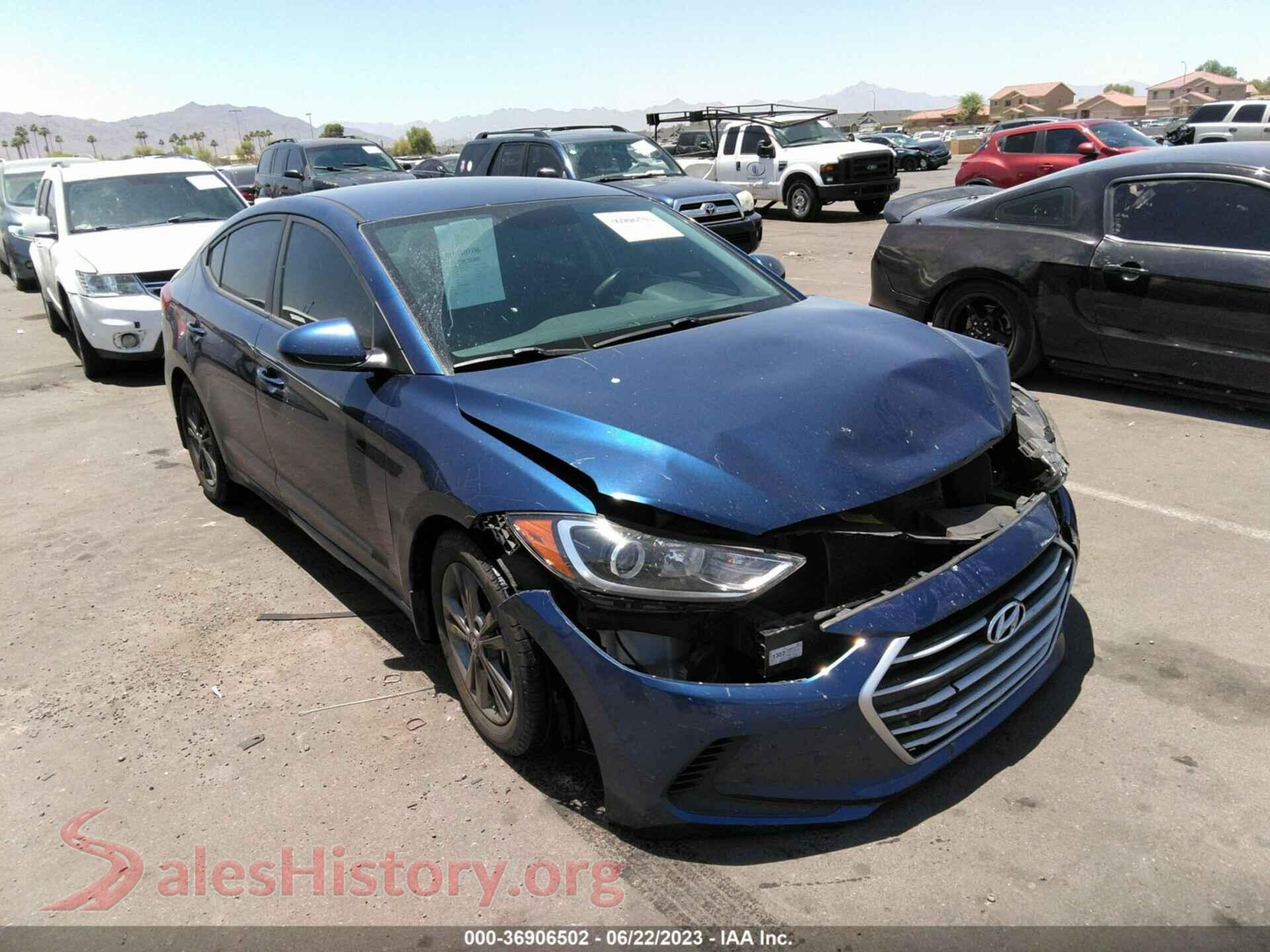 2018 HYUNDAI ELANTRA — VIN 5NPD84LF3JH387147